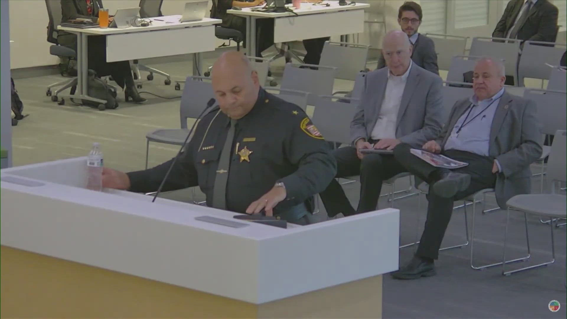 Some legislators are urging Sheriff Harold Pretel to cut spending, saying the department is currently $12 million over budget.