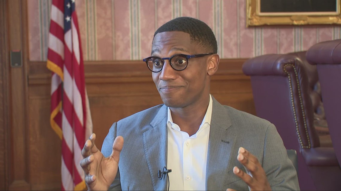 Cleveland Mayor Justin Bibb talks to 3News' Matt Rascon about efforts to grow city's economy