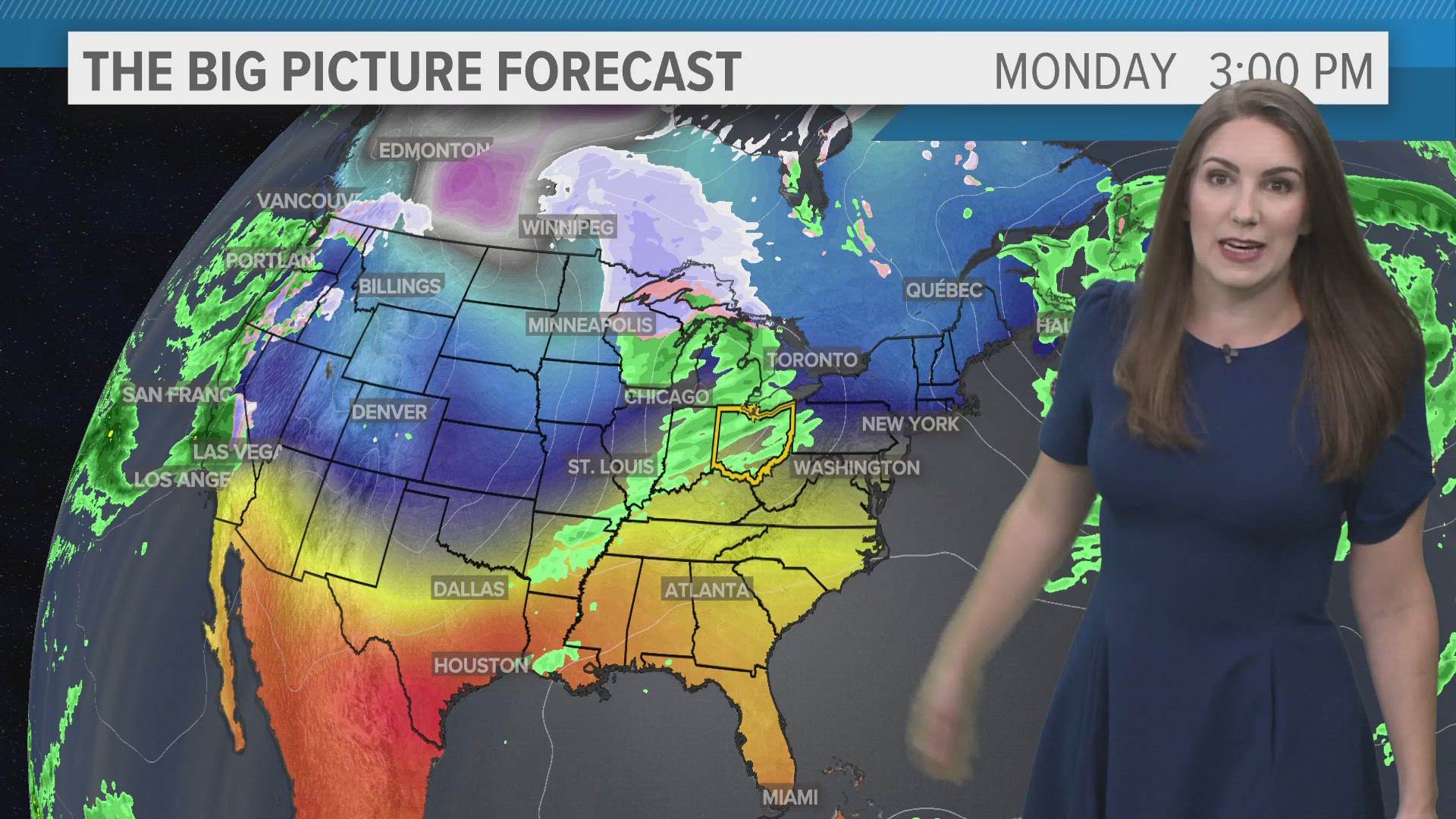 Rain potential Monday, then getting colder