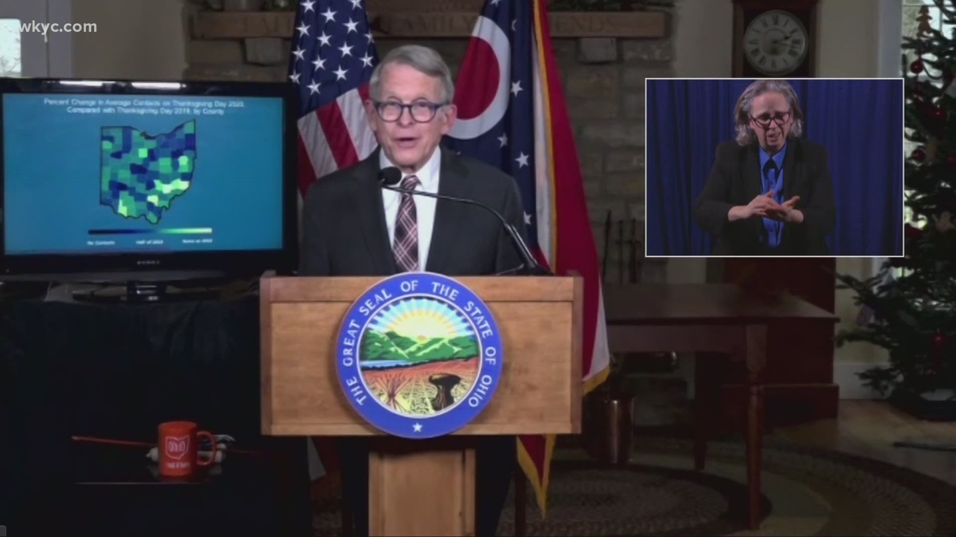 On Monday, Governor Mike DeWine credited Ohioans for taking precautions to prevent a post-Thanksgiving coronavirus spike. Laura Caso has more.