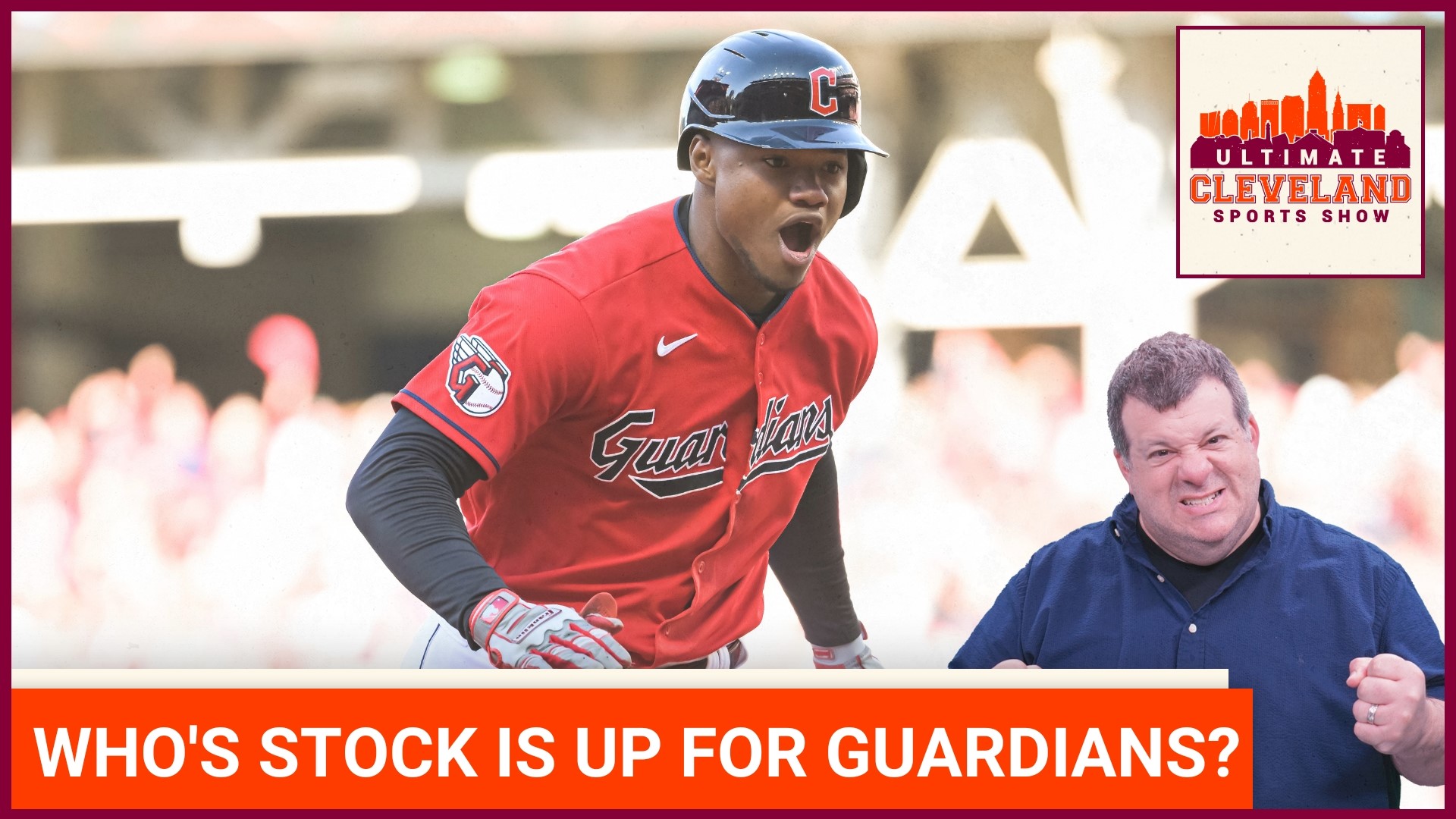 Has Oscar Gonzalez's stock risen the most of all the Cleveland Guardians  players? 