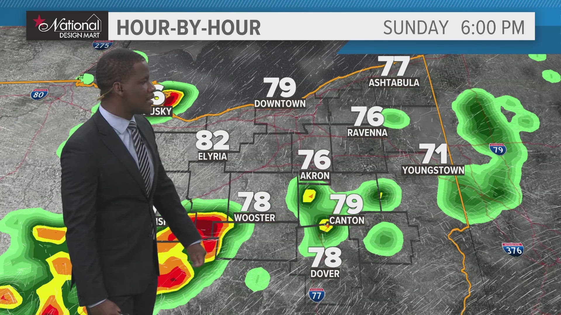 Periodic rounds of storms will be likely through Wednesday