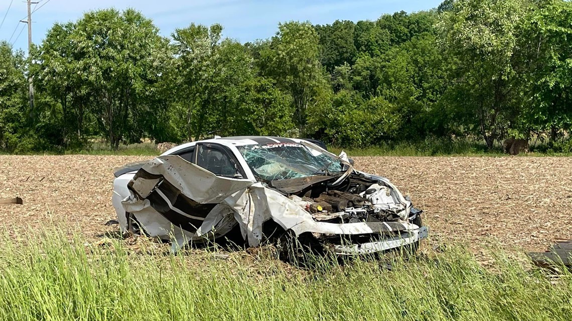 Stolen sports cars from Insurance Auto Auction in Tuscarawas County  speeding 163 mph crashes in NE Ohio: Dodge Charger, Chevrolet Camaro, scat  pack