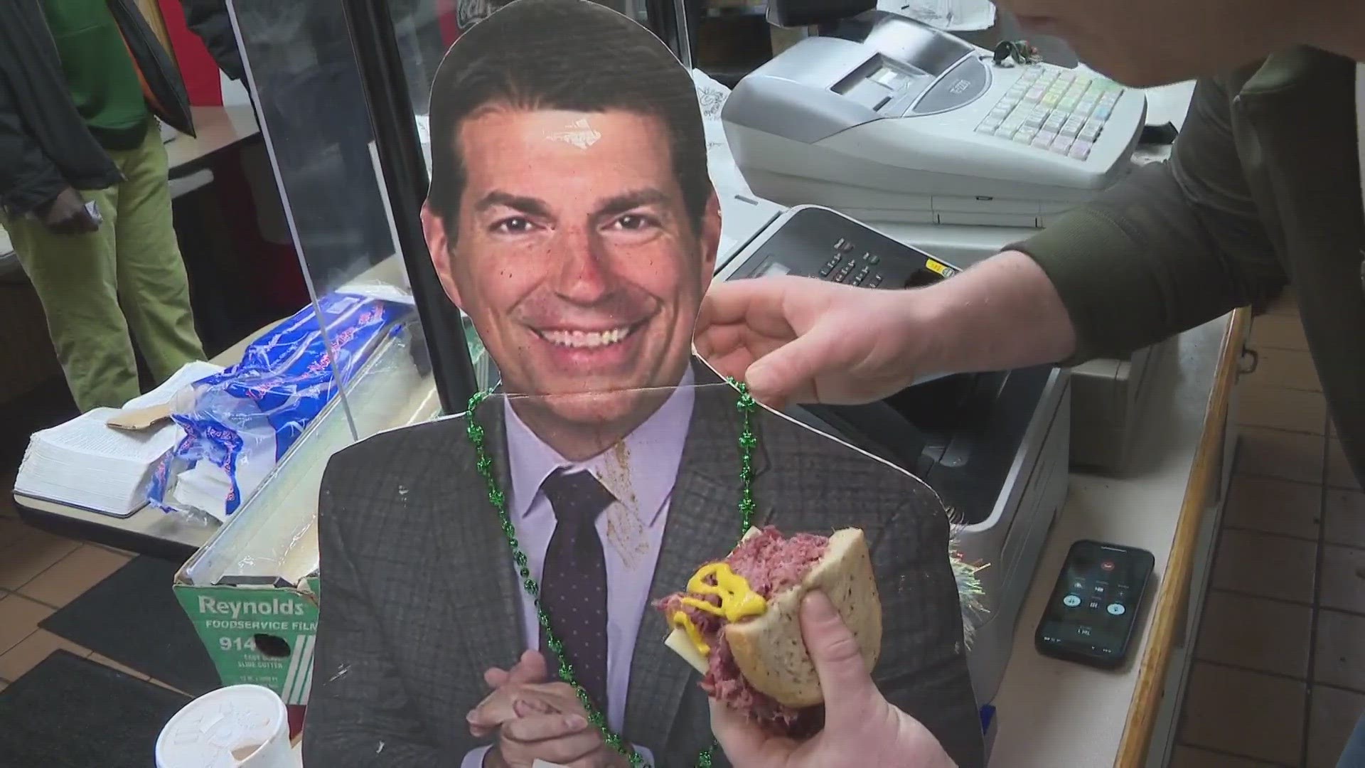 3News' Austin Love dropped by Slyman's with 'flat Dave' to get the St. Patrick's Day celebration started in Cleveland.