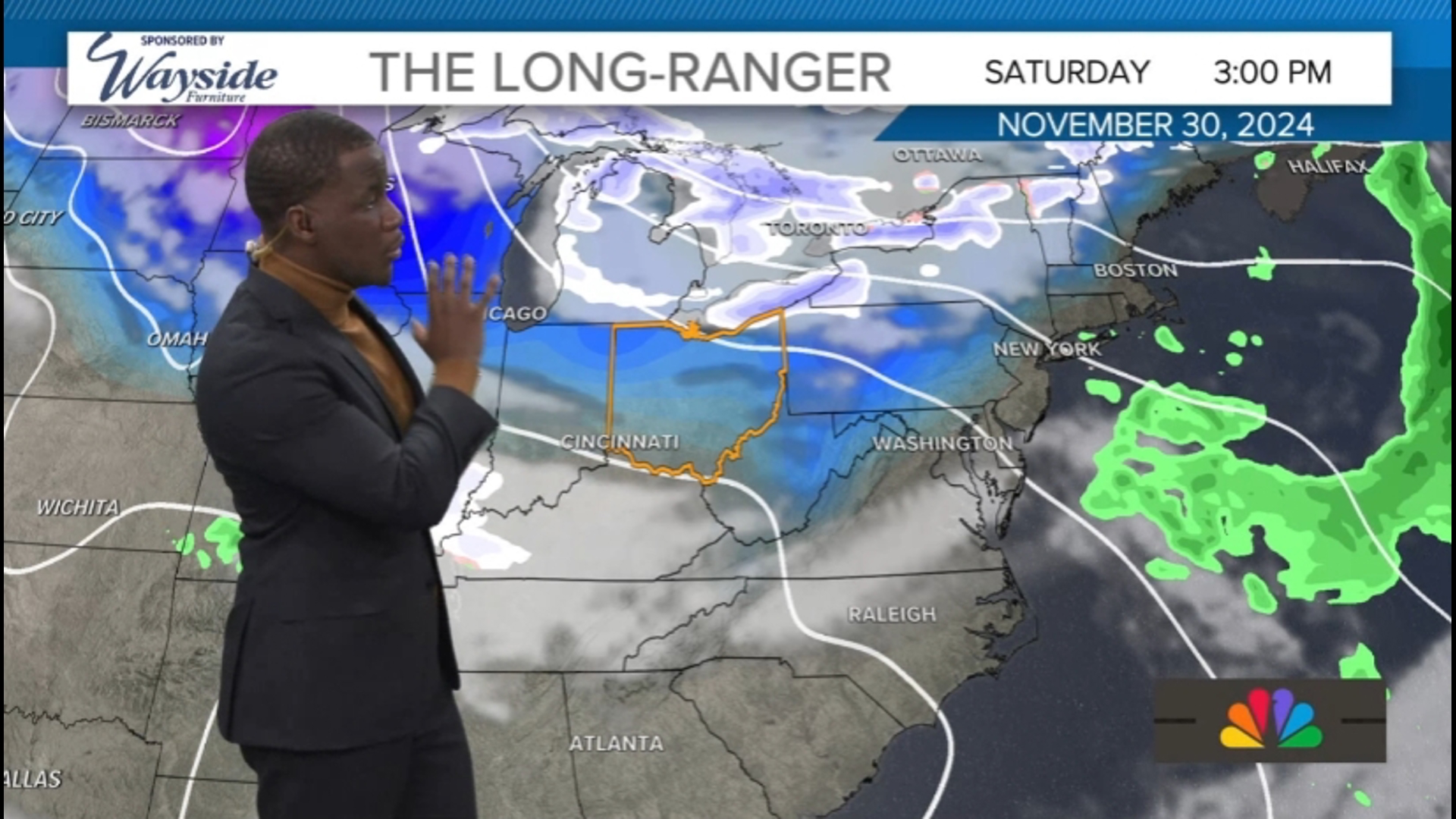 Arctic air and multiple days of lake-effect snow are expected this weekend into next week.