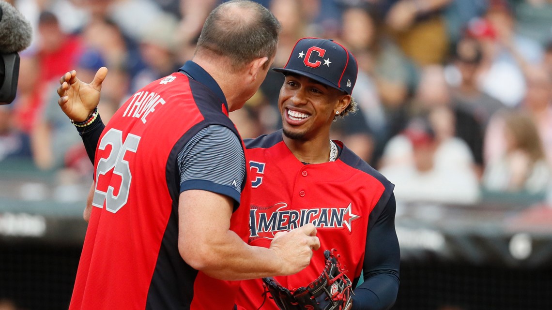 Inside the clubhouse prior to the 2019 MLB All-Star Game