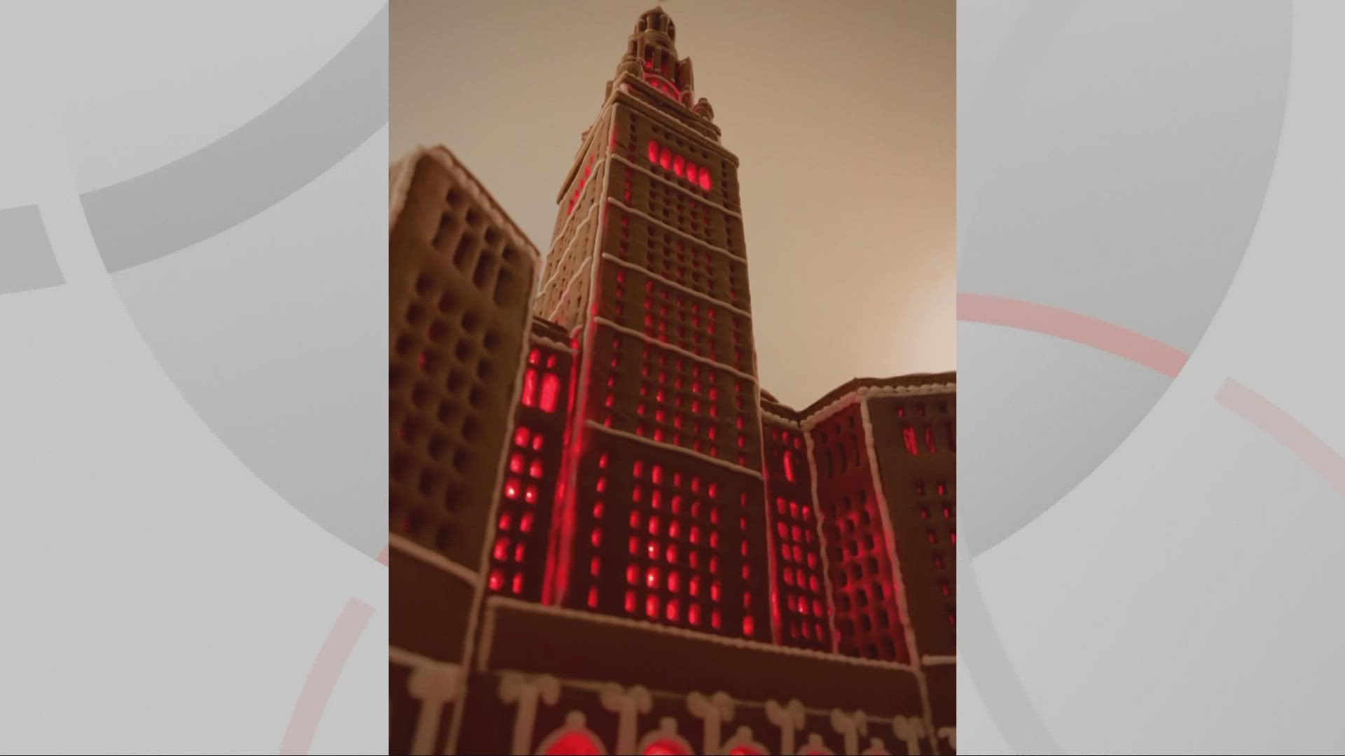 A Cleveland resident created an incredible rendition of the Terminal Tower using gingerbread.