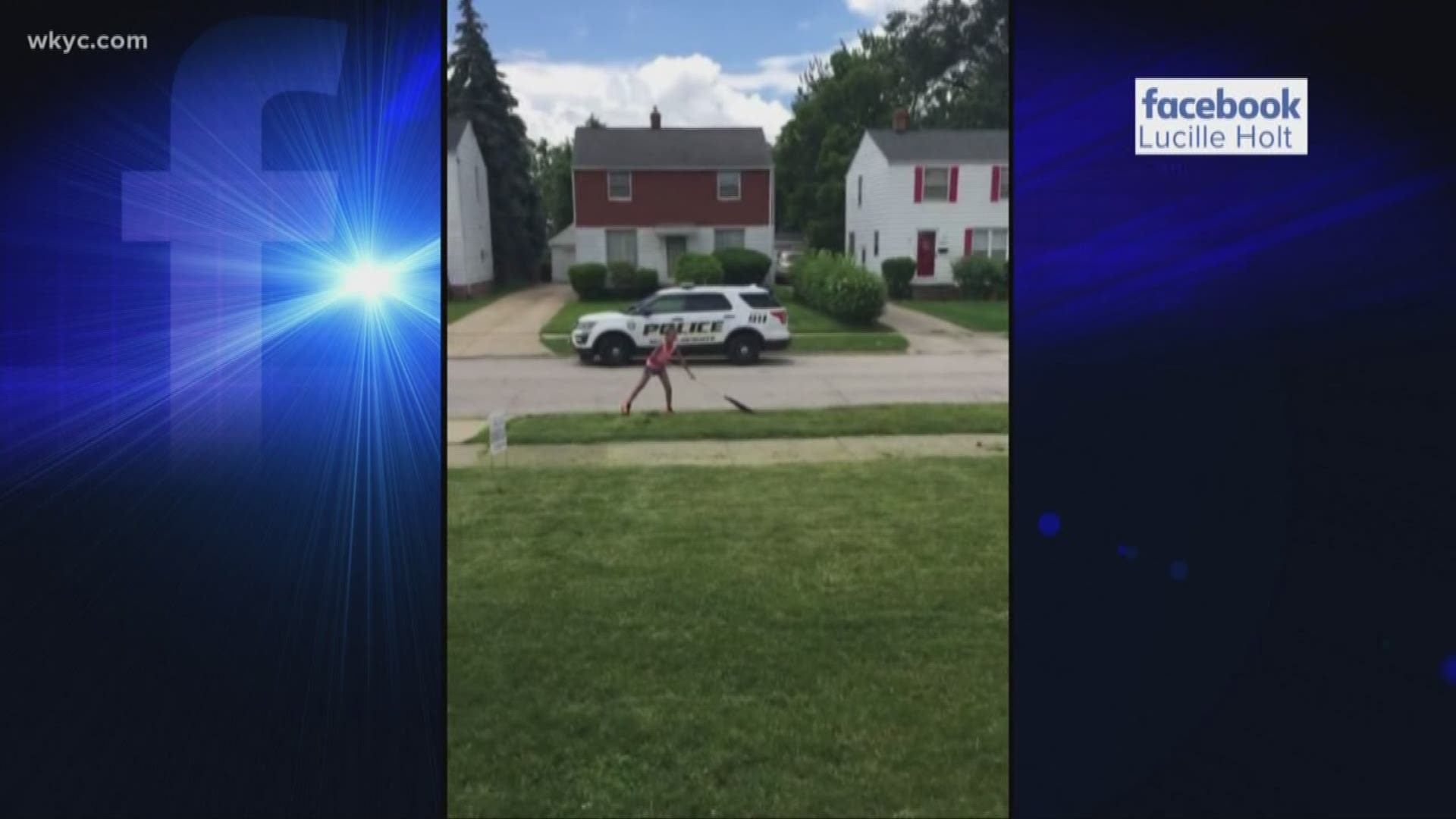 Viral video shows police called on kids cutting neighbor's lawn in Maple Heights