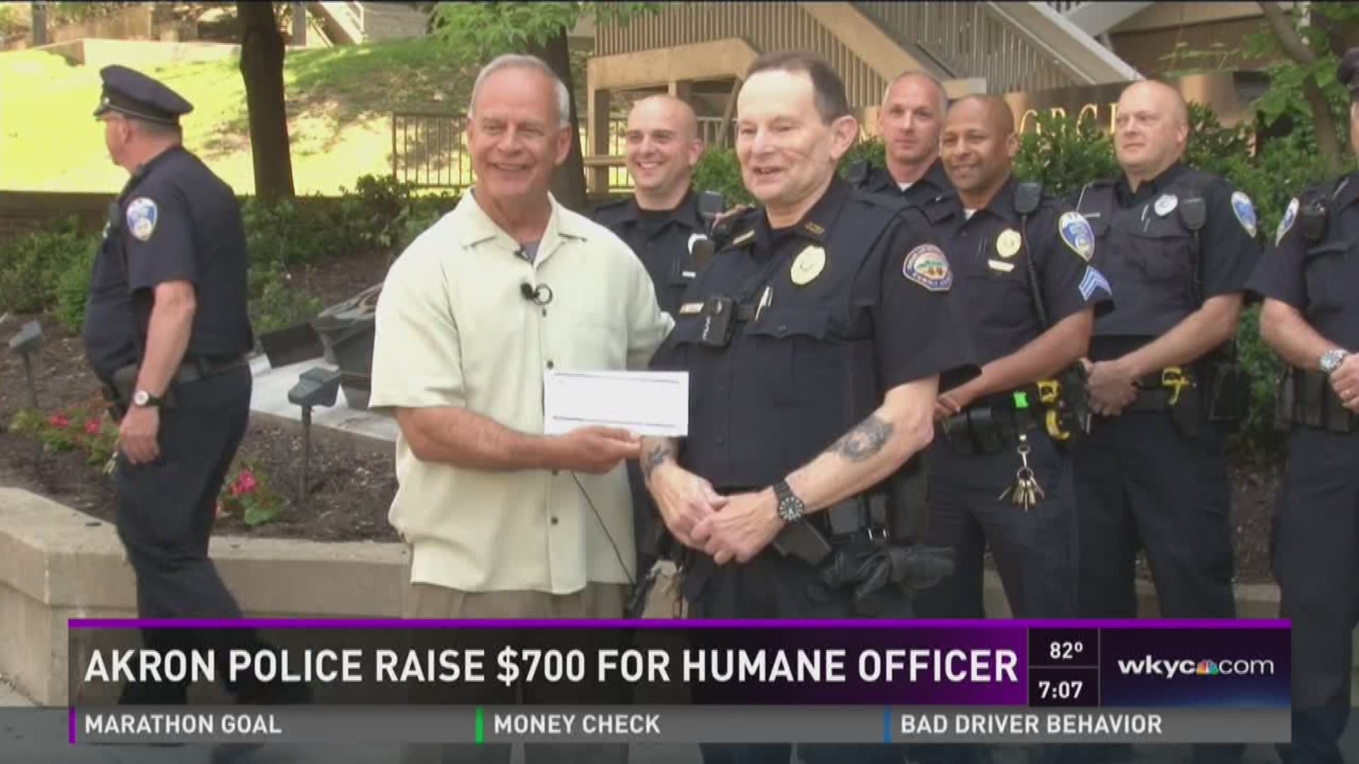 Humane officer gets check