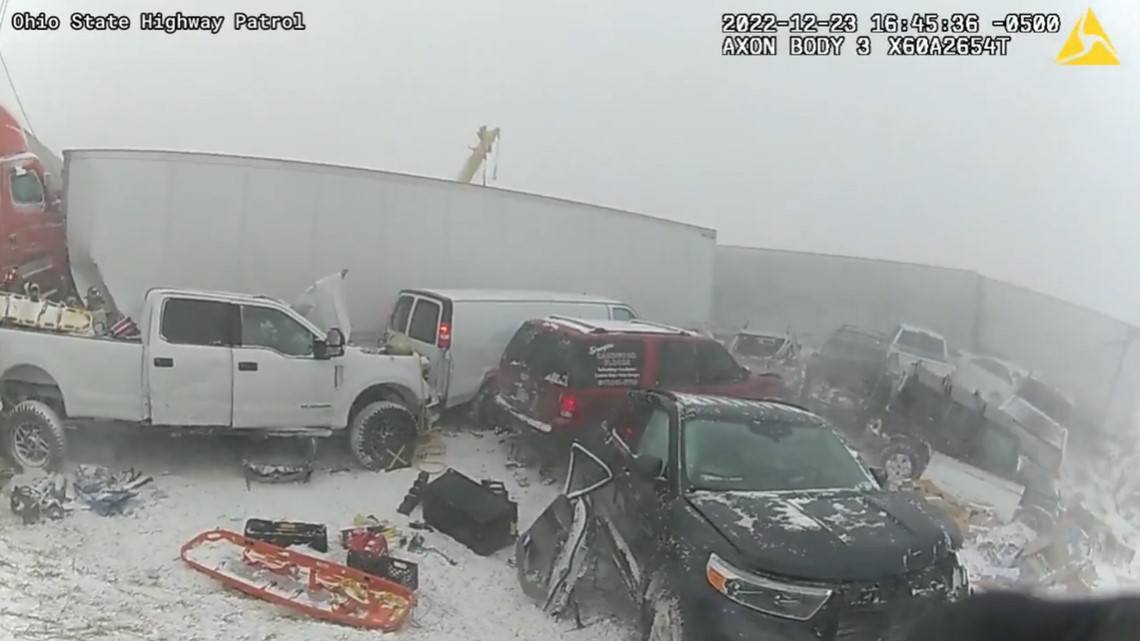 Body camera video released of fatal Ohio Turnpike blizzard crash | wkyc.com