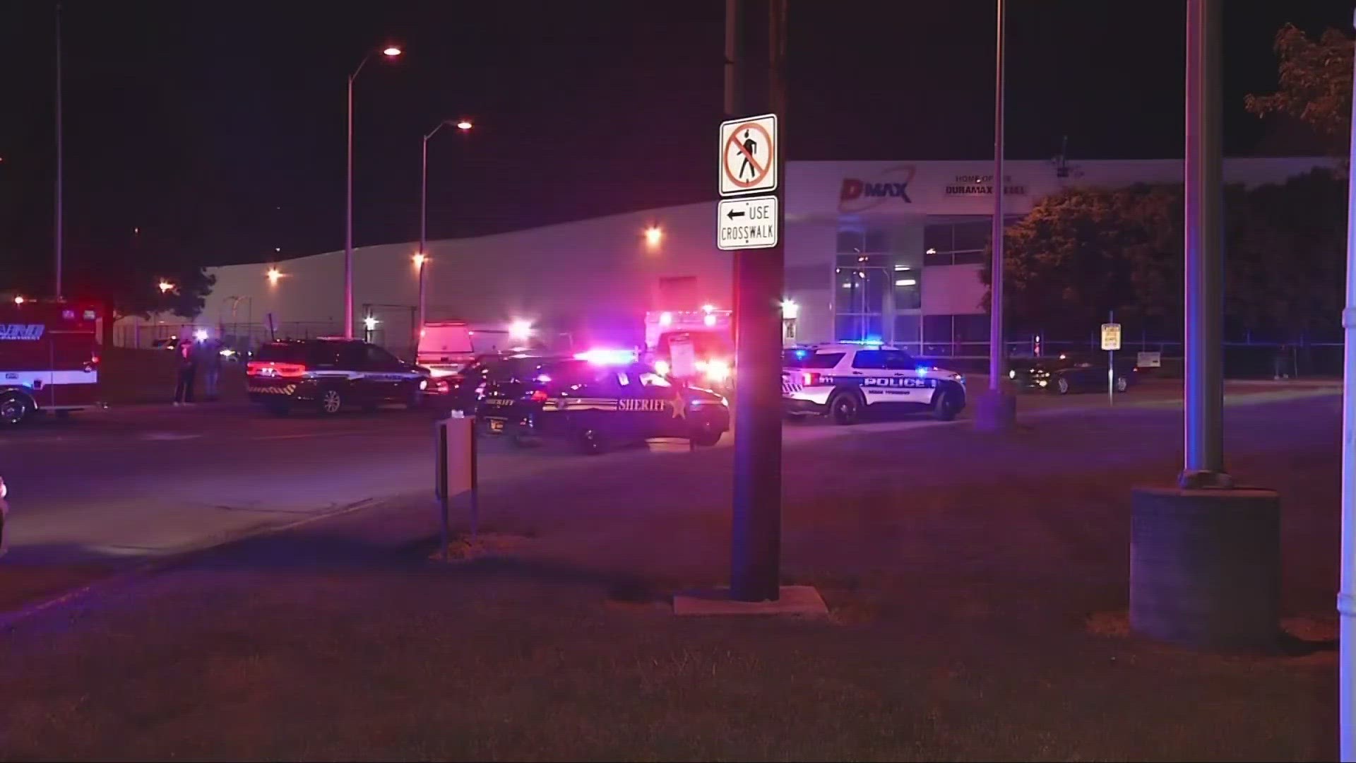 Police say the suspect allegedly entered the plant just before 9 p.m., and they believe he targeted the victim who died from their injuries.