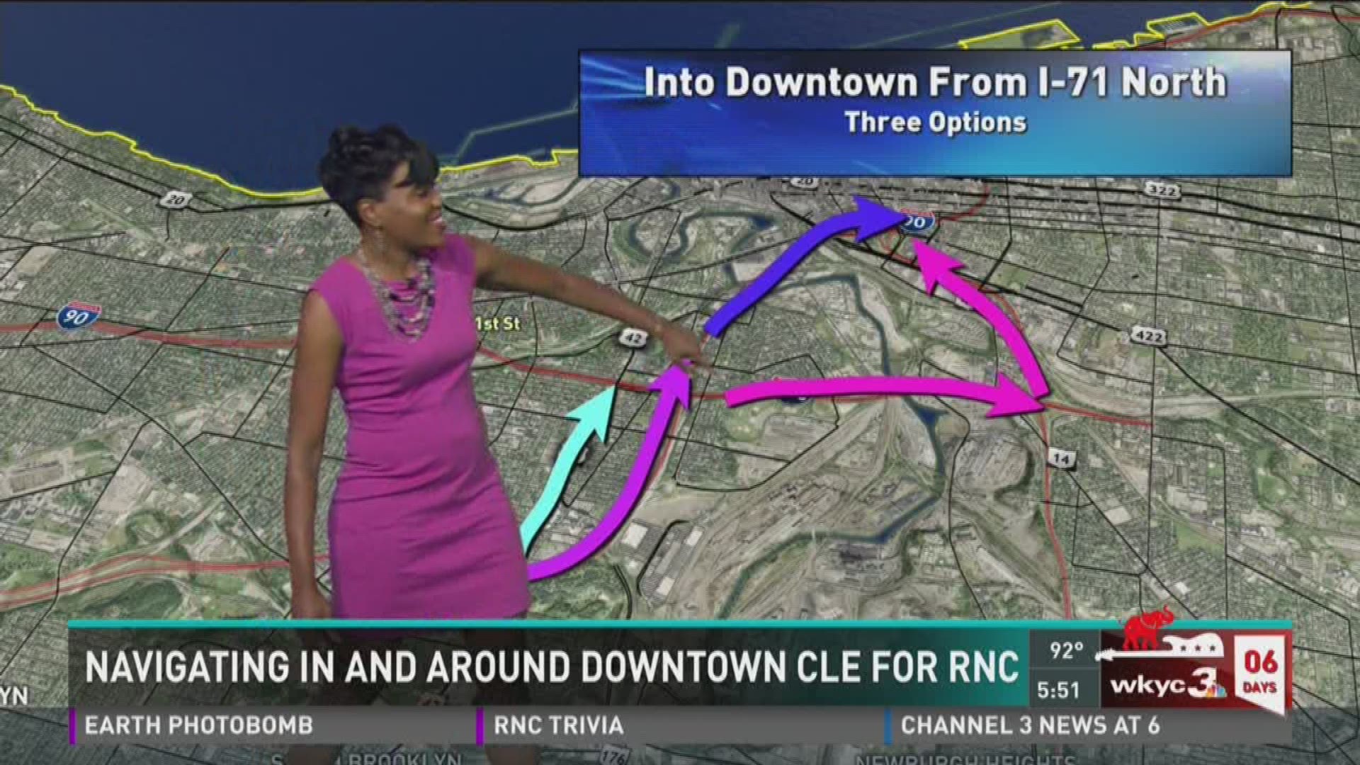 WKYC's Danielle Wiggins has all the closings and detours to help navigate downtown during the Republican National Convention.