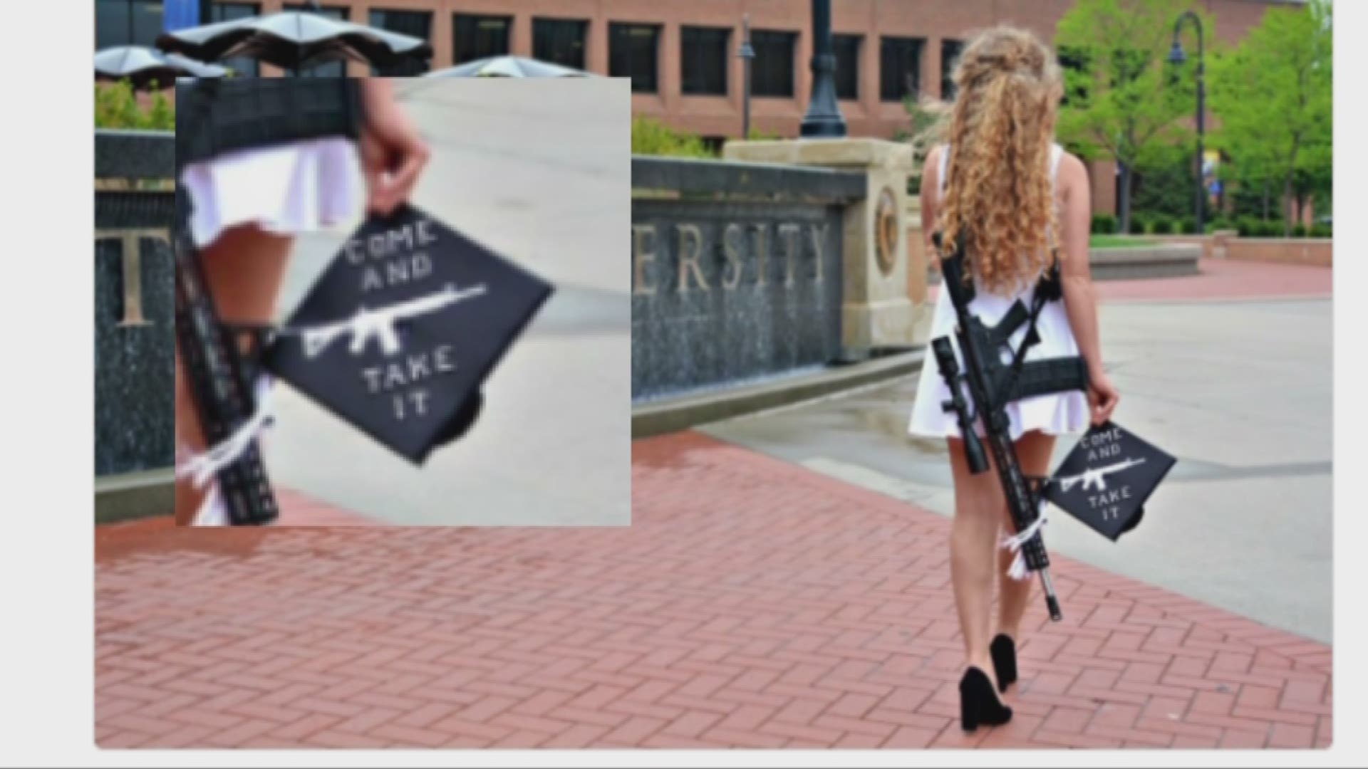 Kent State graduate makes social media statement by carrying gun
