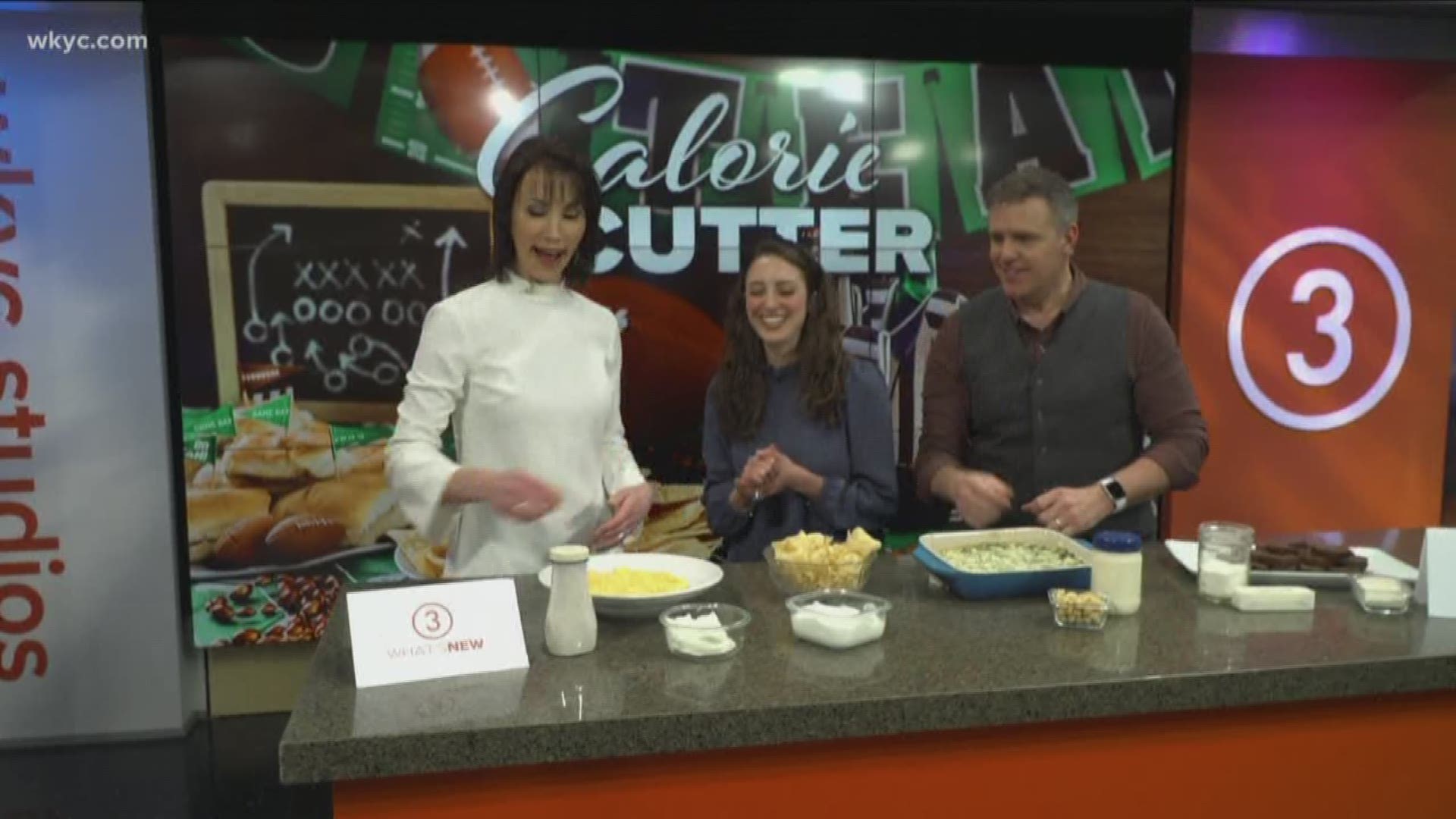 We all know we're probably not going to eat healthy at Super Bowl parties. Stephanie Hopkins from University Hospitals shows us how to make those snacks healthier.