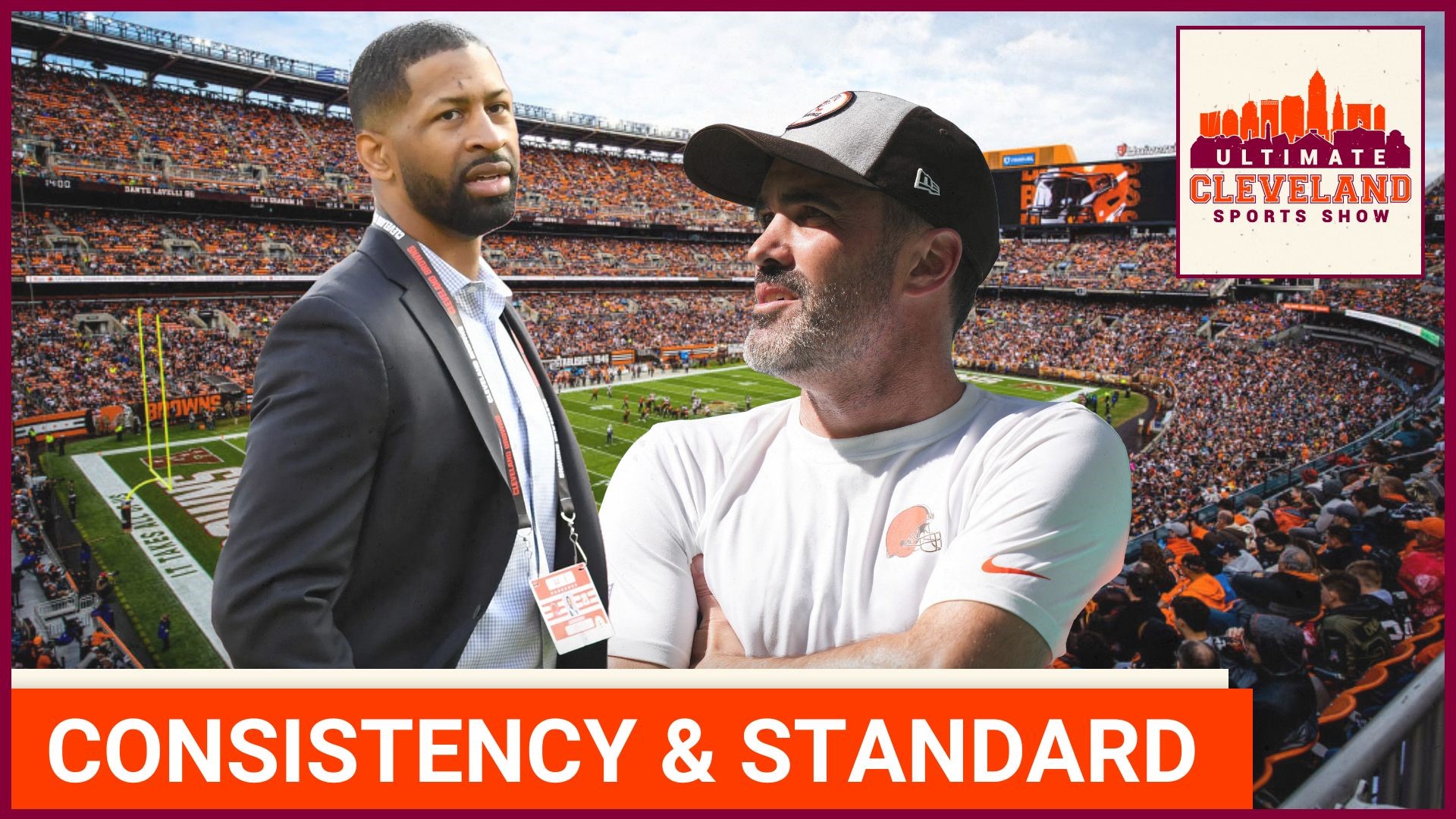 Andrew Berry gives the state of the Browns press conference during the Browns bye-week