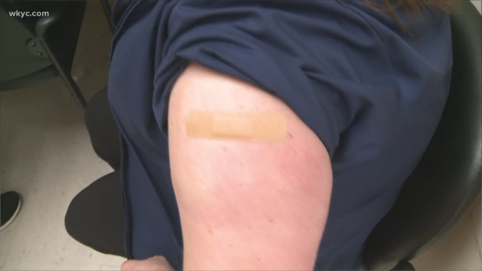 Sept. 10, 2019: Health officials say now is the time to get a flu shot. Why? Because it takes your body about two weeks to build the antibodies after getting the vaccine. WKYC's Austin Love explains.