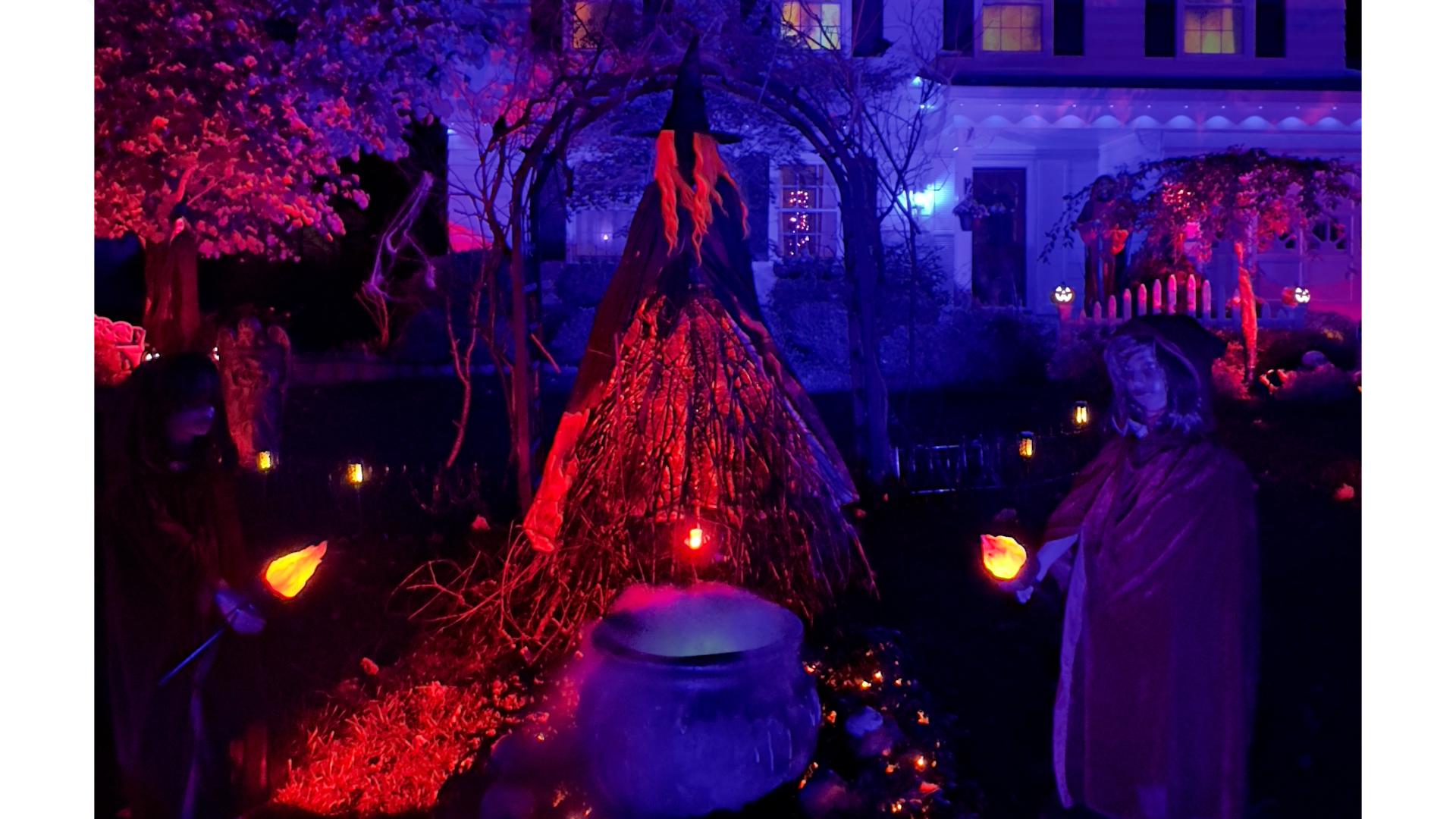 Megan McGinty and Brian Duer sent us this video of the Halloween decorations lighting up their house in Mentor.