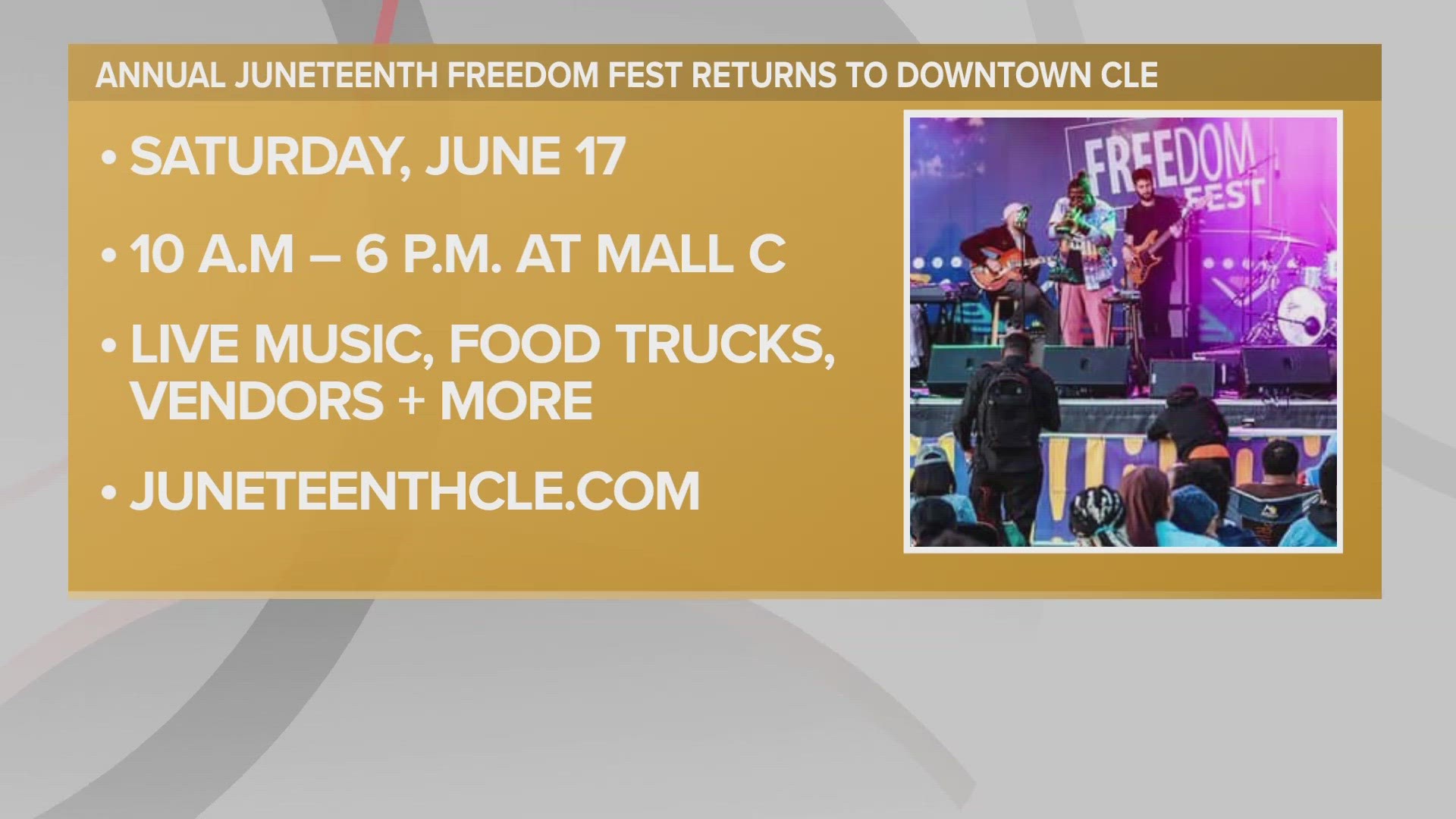 Freedom Fest is taking place on Saturday from 10 a.m. to 6 p.m.