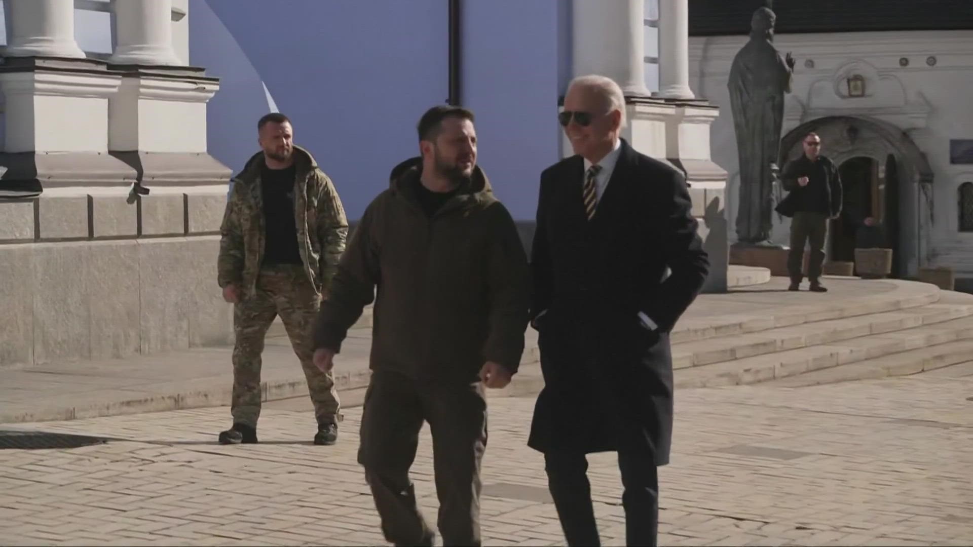 Biden’s mission in Kyiv was to underscore that the United States is prepared to stick with Ukraine “as long as it takes” to repel Russian forces.