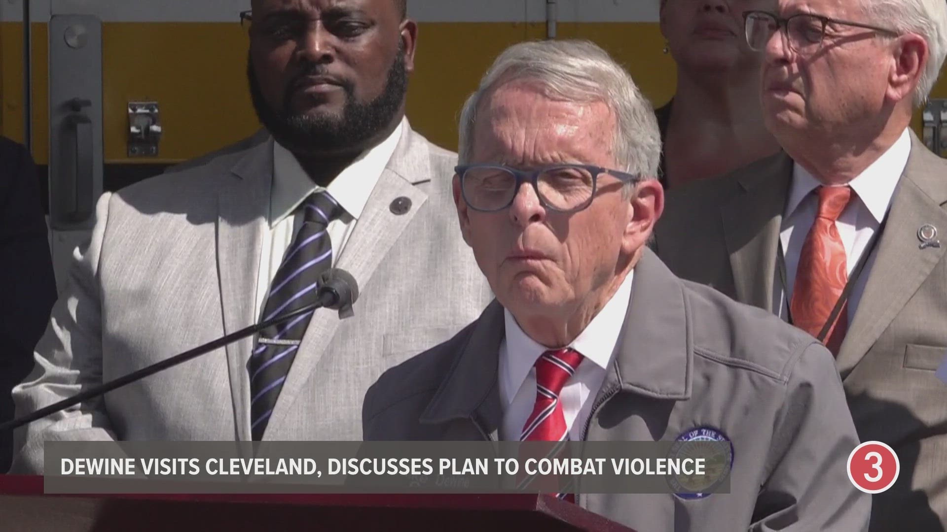 Ohio Gov. Mike DeWine visited Cleveland on Wednesday announce a "surge initiative" to combat crime in the city.
