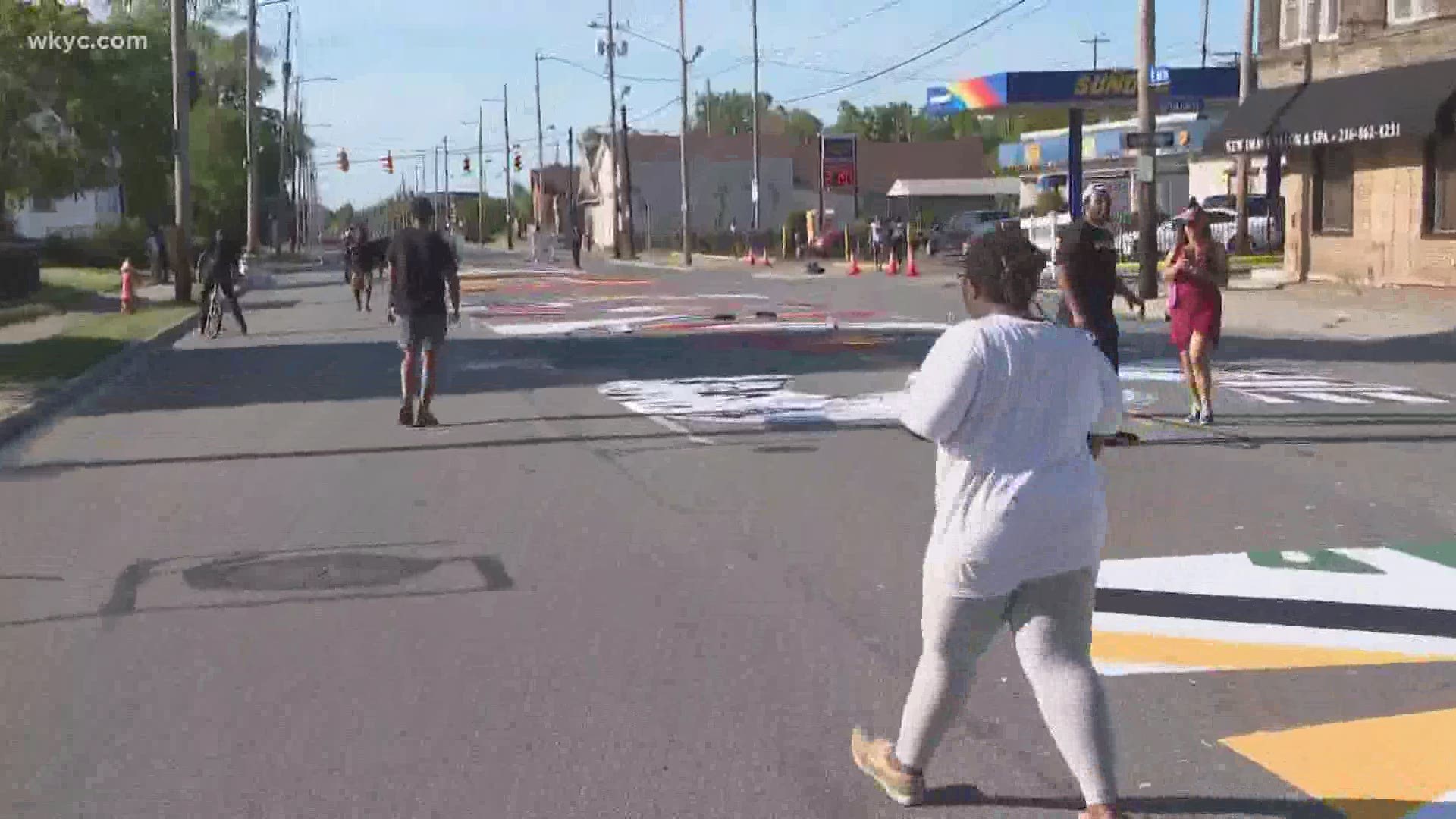Bold new art has made its way into Cleveland. Cleveland is one of the many cities across the U.S. to paint the Black Lives Matter message on its streets.