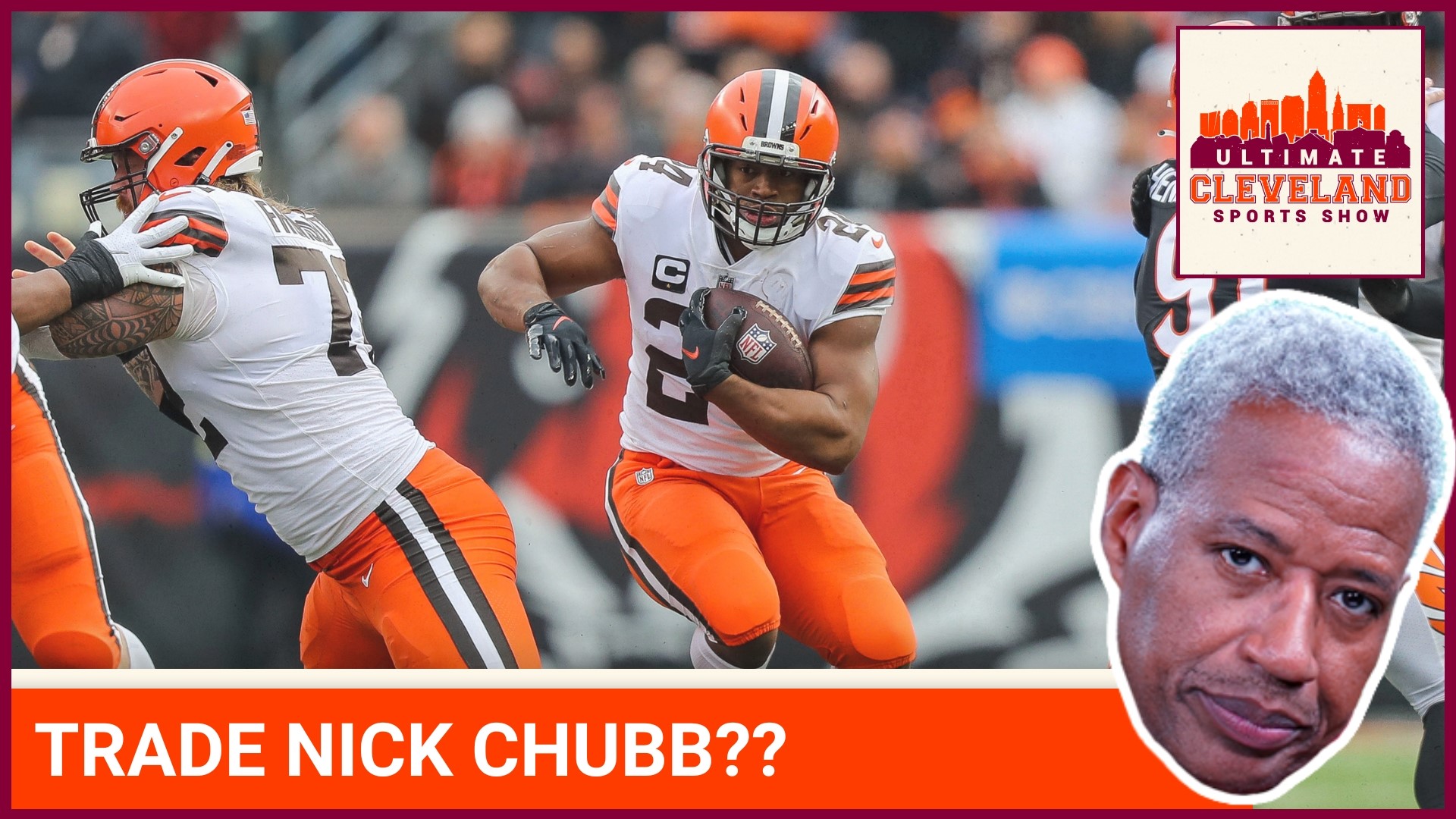 This year, it's whether or not the team should trade star running back Nick Chubb, who is coming off a career year.