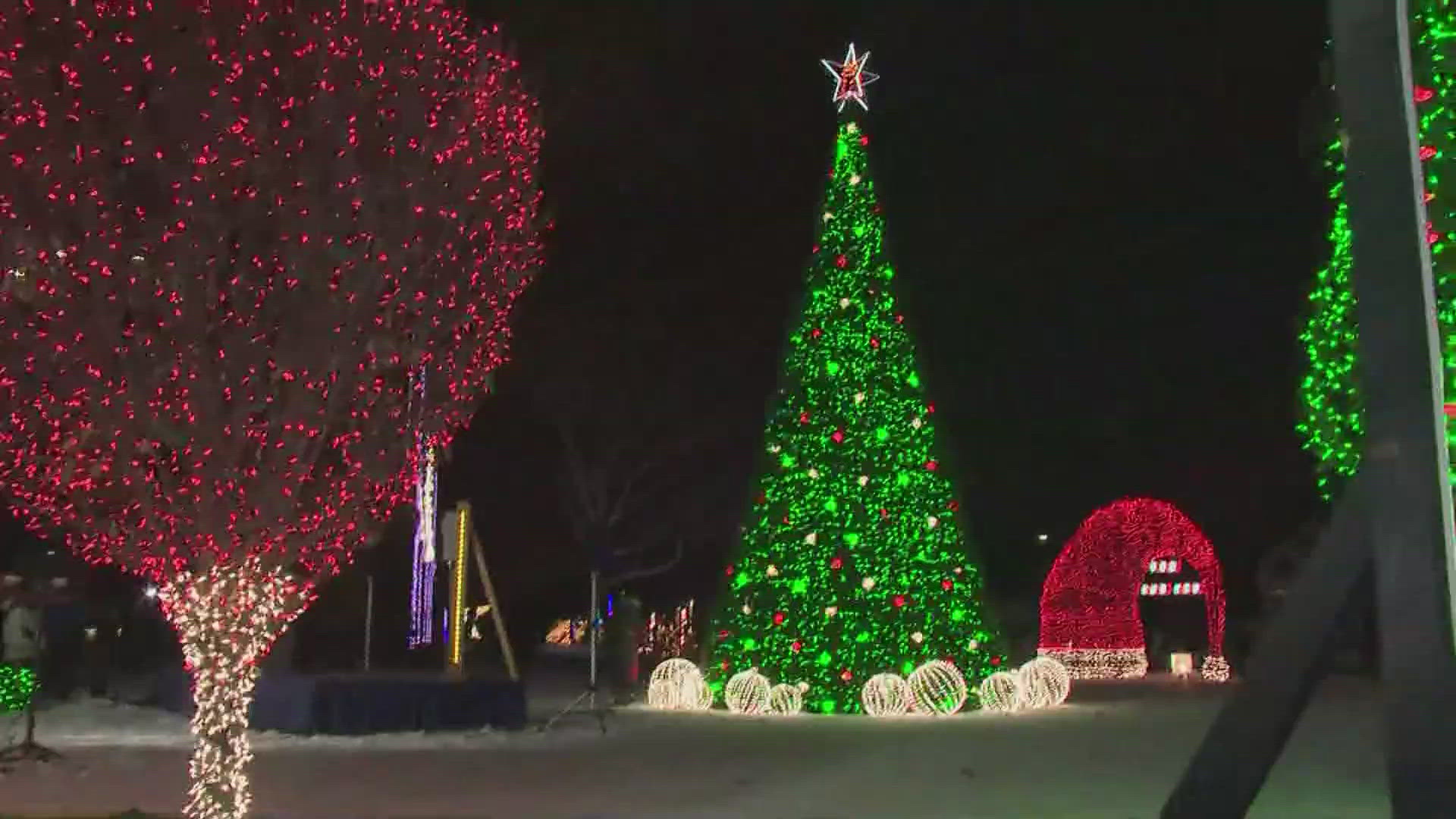 The switch was flipped Friday to light up the night at the Nela Park holiday display in East Cleveland. 3News' Stephanie Haney reports.