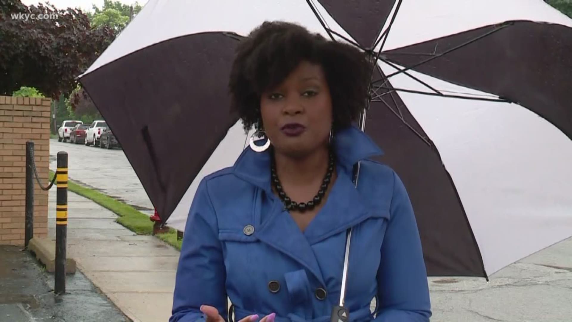 WKYC's Tiffany Tarpley reports from Lakewood, where several roads have closed due to standing water.