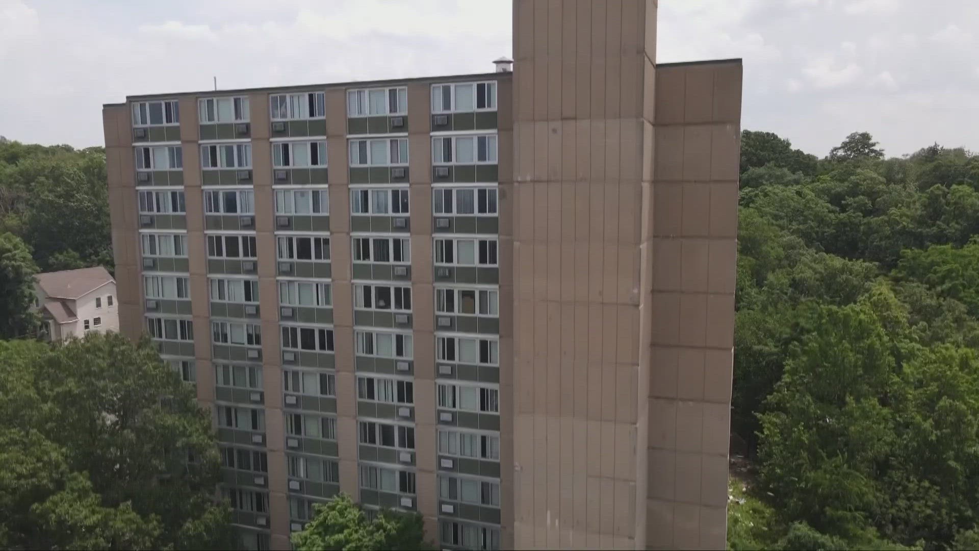 The 120 people displaced after Monday's fire are now living at Sherman House on the campus of Case Western Reserve University.