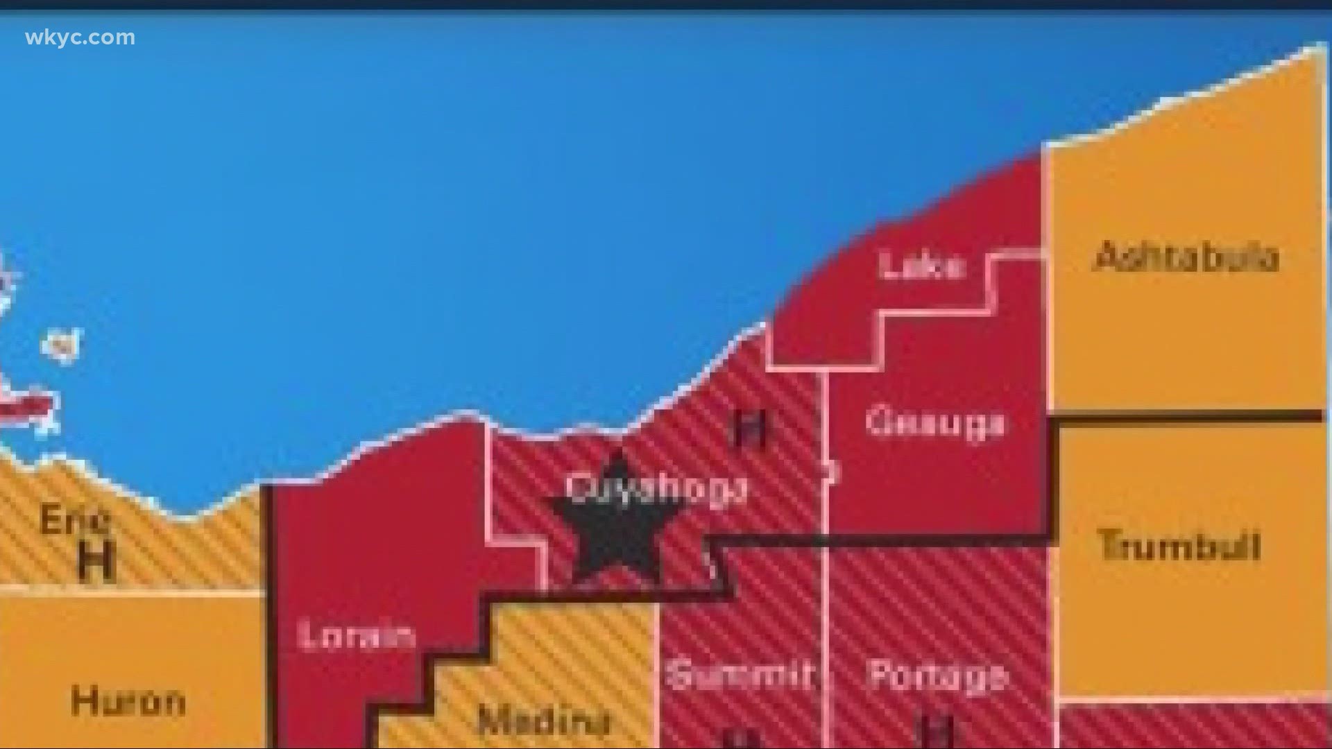 Three Ohio counties - including Cuyahoga - have been on the watch list to move to the state's highest level of spread. Laura Caso reports.