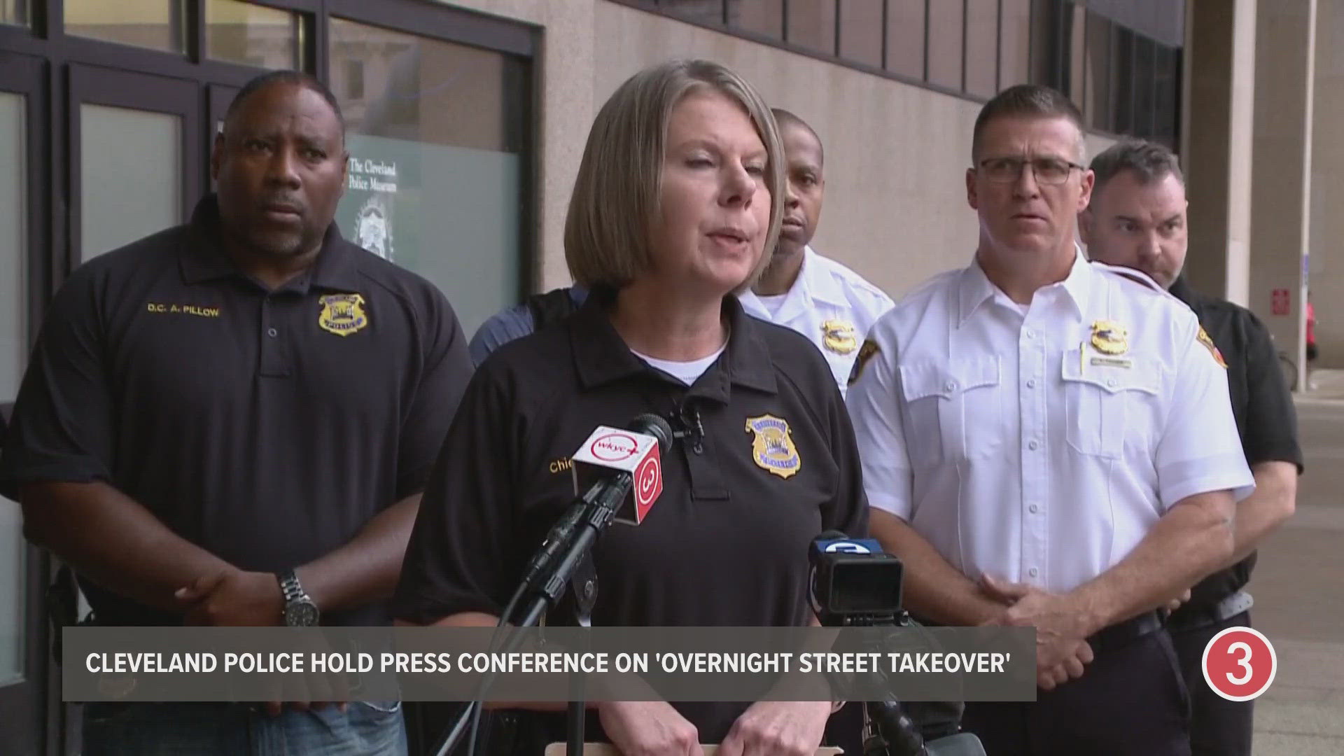 Cleveland Chief of Police Dorothy Todd said multiple law enforcement partners helped respond to "several street takeovers" in the overnight hours Sunday morning.