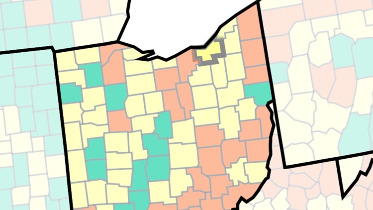 Several Northeast Ohio counties remain at CDC's high community level for COVID-19; Cuyahoga still medium as others drop