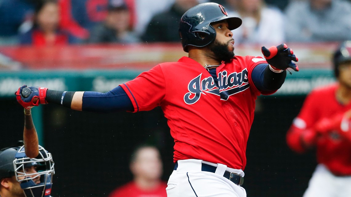 Cleveland Indians welcome Carlos Santana back with hugs and cheers as a  member of the Royals 