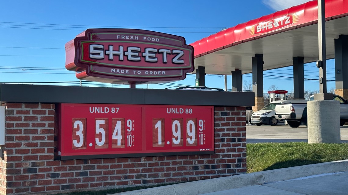 Sheetz selling Unleaded 88 gas for 1.99 per gallon