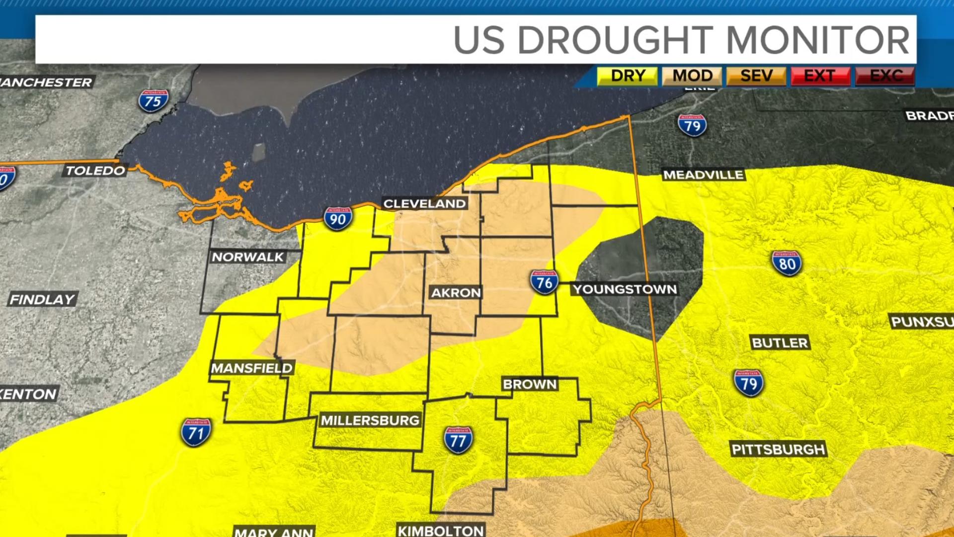 The drought we've seen across most of Greater Cleveland could finally get some help this week.