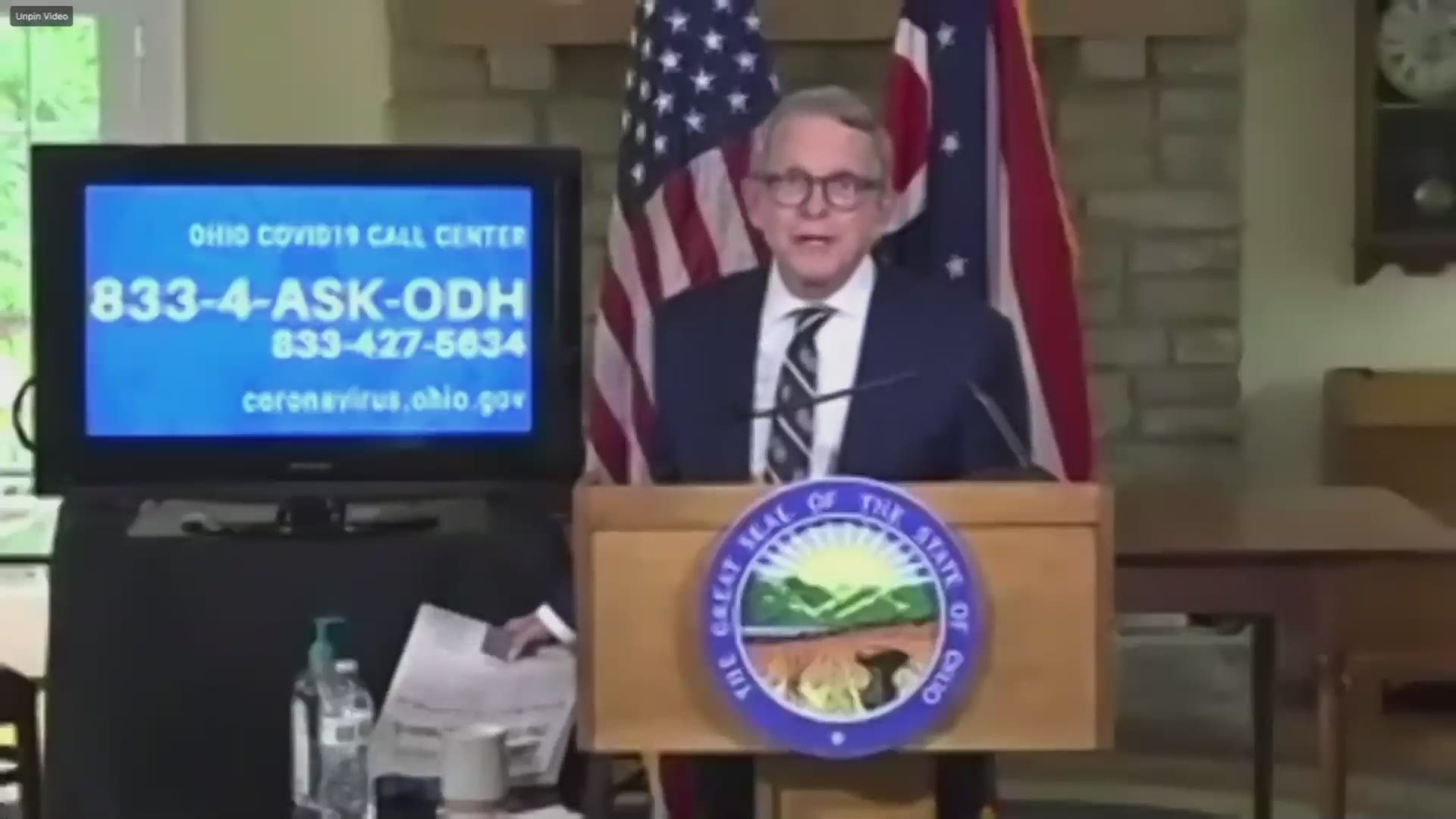 DeWine tested positive for COVID-19 and then negative on a second and third test. The second test was a PCR test.