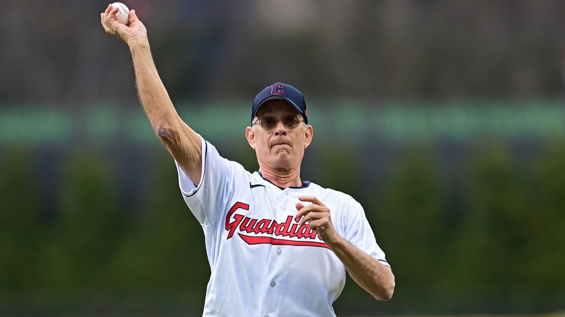 Larry Doby Jr. to catch ceremonial first pitch from Tom Hanks