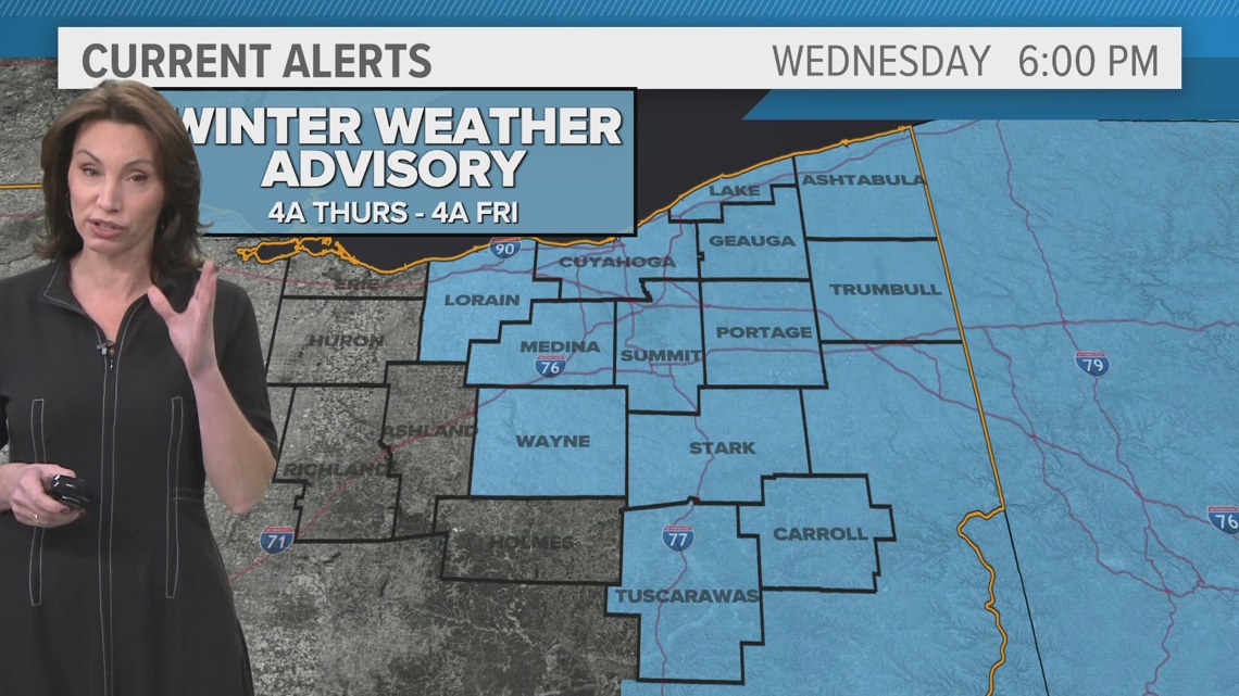Winter Weather Advisory to impact most of Northeast Ohio starting ...