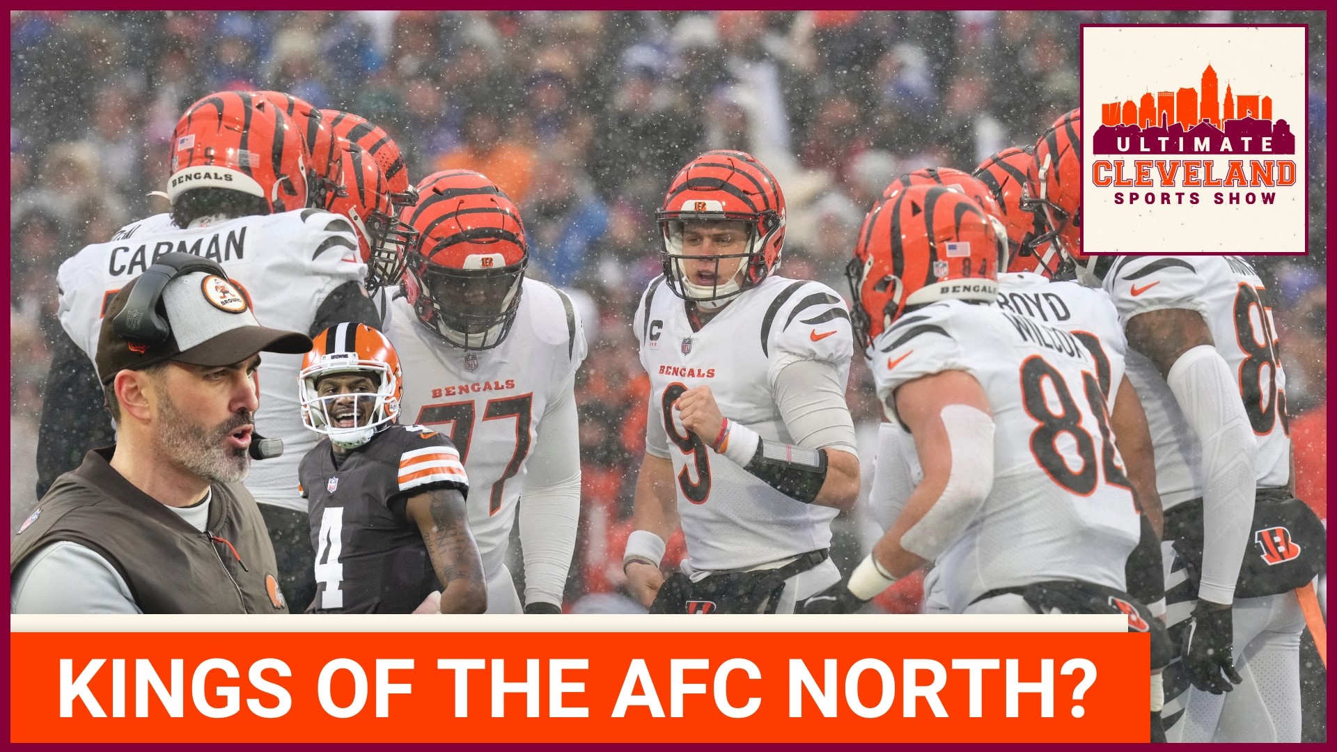 How wide is the gap between the Cleveland Browns & Joe Burrow/Cincinnati  Bengals in the AFC North?