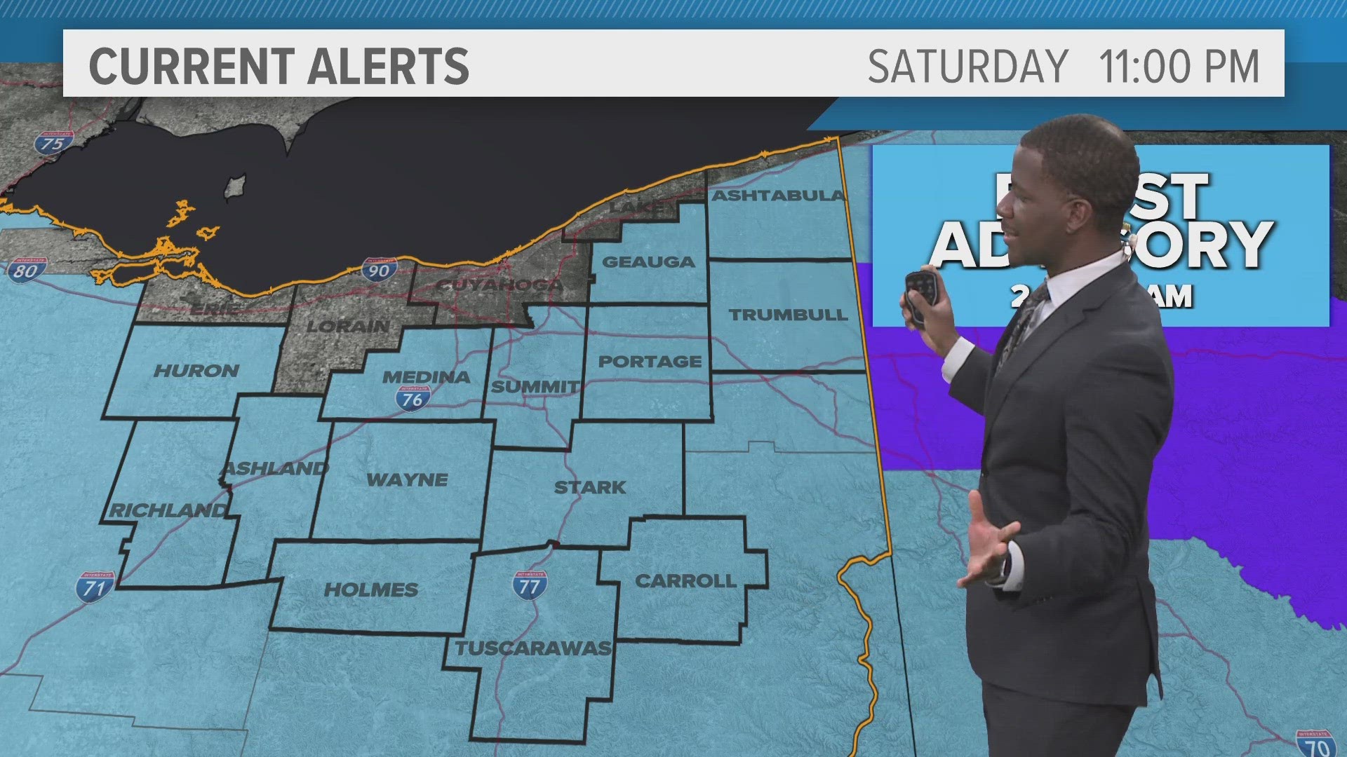 Frost Advisories in effect tonight, freezing temperatures Sunday night