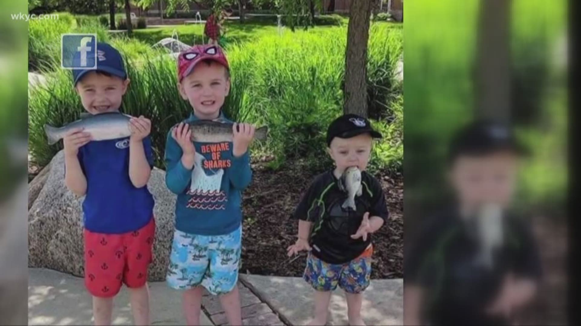 July 10, 2019: You have got to see this! There's a new photo taking social media by storm that shows three young boys showing off their big catch -- but instead of holding his fish, one of the boys shoved it in his mouth.