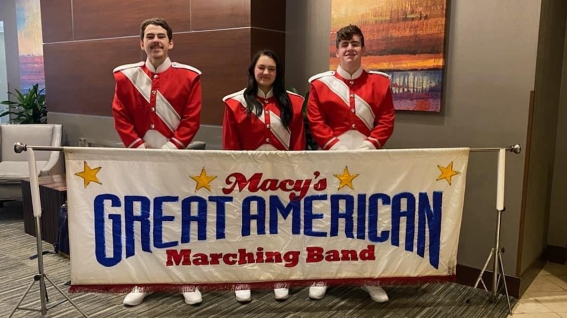 Claymont High students marching in Macy's Thanksgiving Day Parade