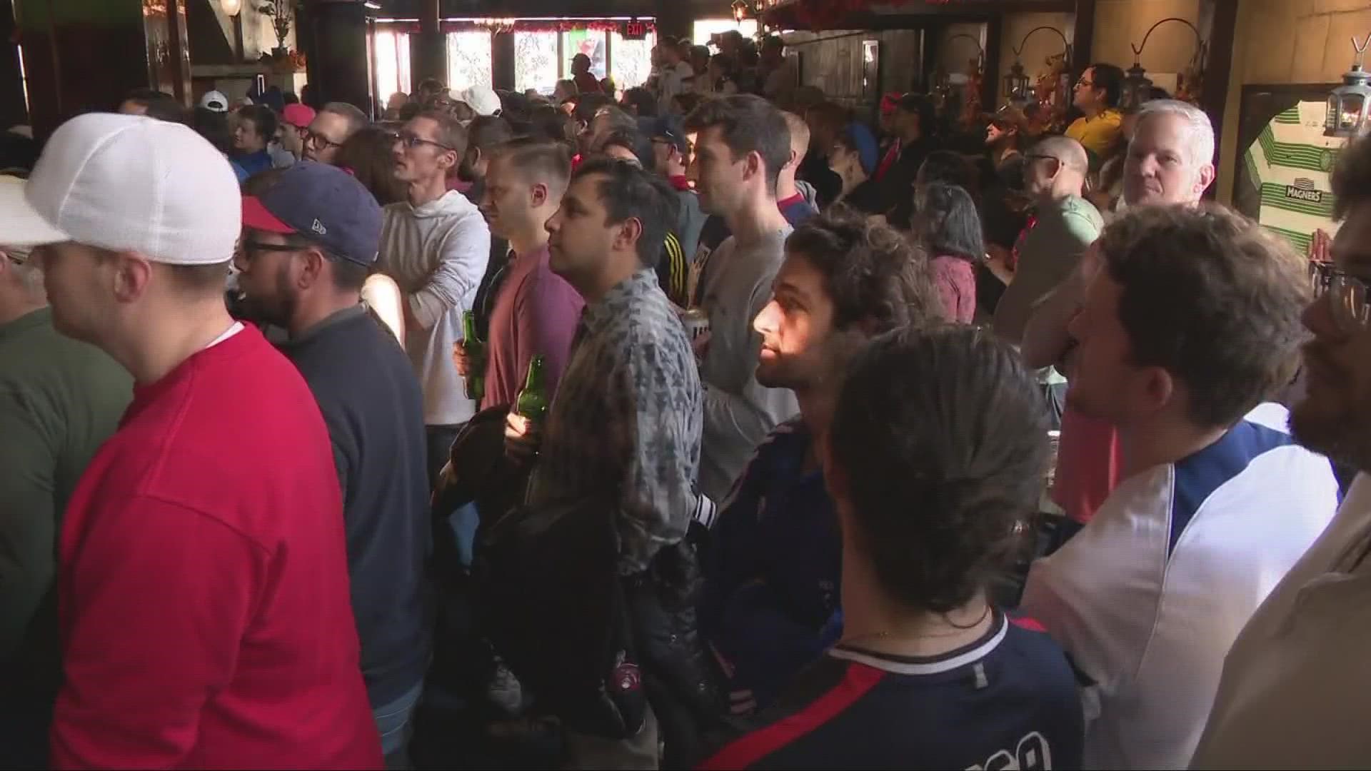 Team USA played England to a scoreless draw at the World Cup on Friday. Neil Fischer was on hand at a local restaurant to watch the match with fans.