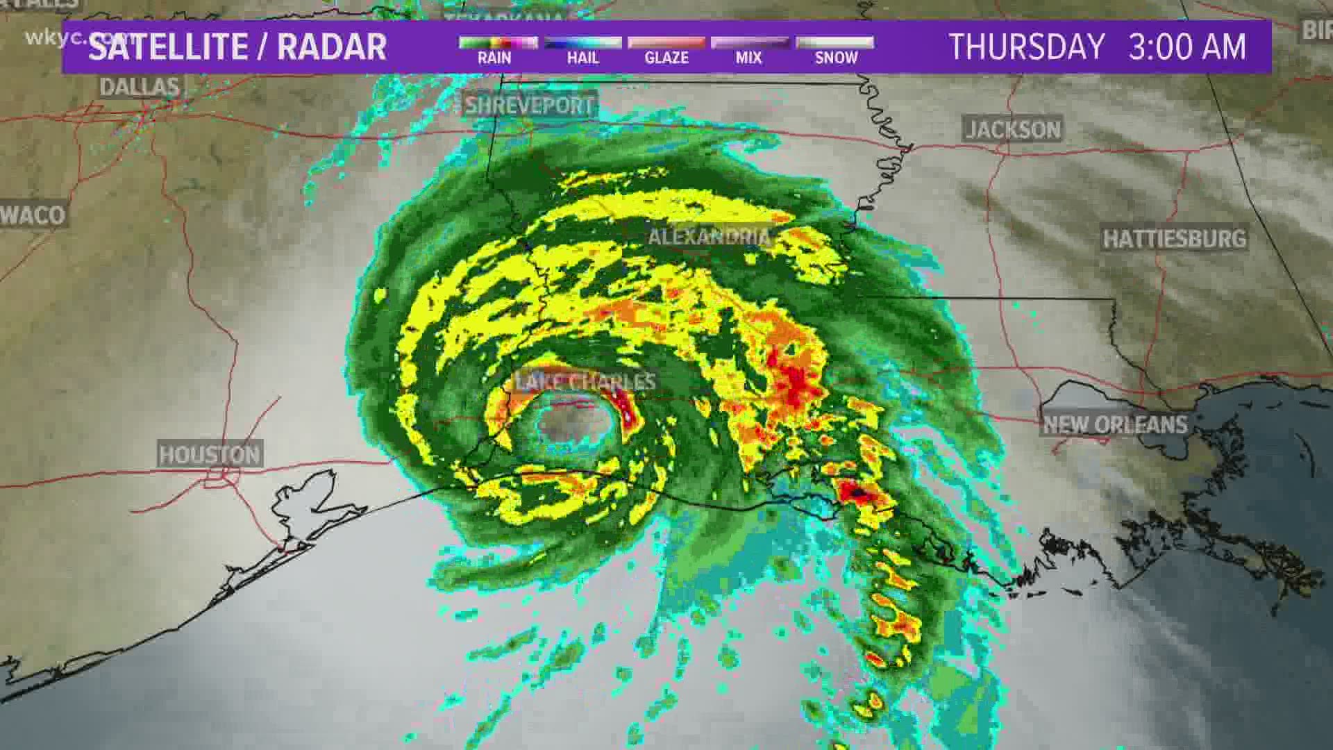 Here's a glimpse at the impact Hurricane Laura is making along the Gulf Coast. NBC's Jay Gray is there with the latest information on Laura's path.