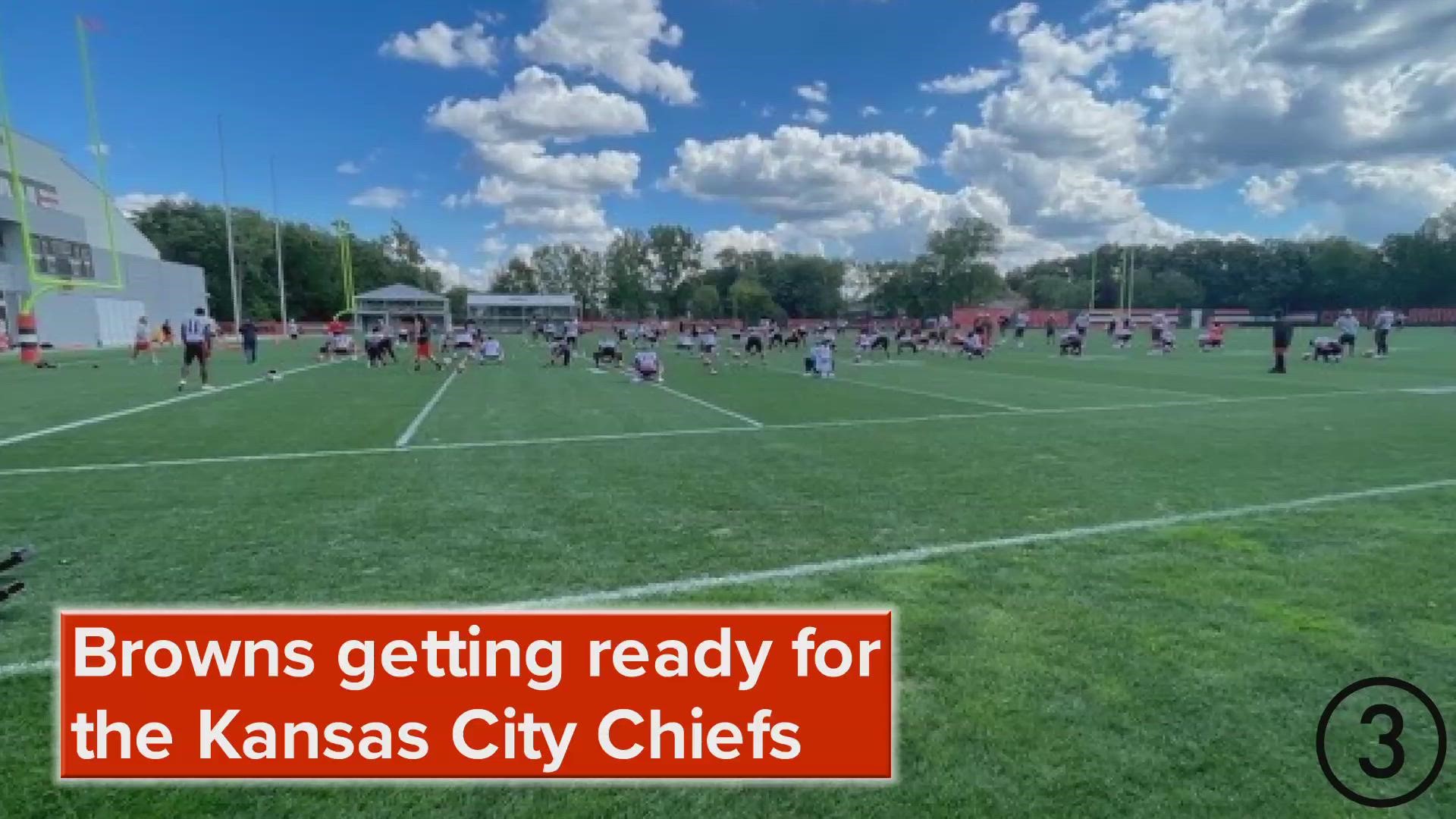 The Cleveland Browns are back at work in Berea getting ready for the Kansas City Chiefs.