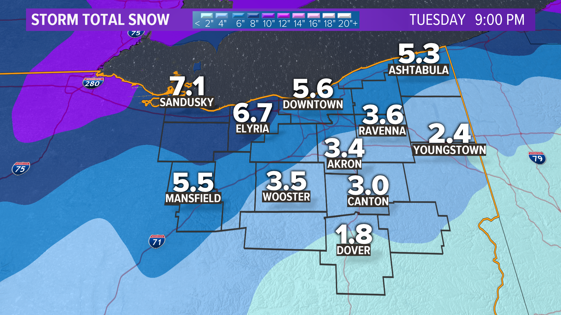 Winter storm warning canceled: How the snow impacted Ohio | wkyc.com