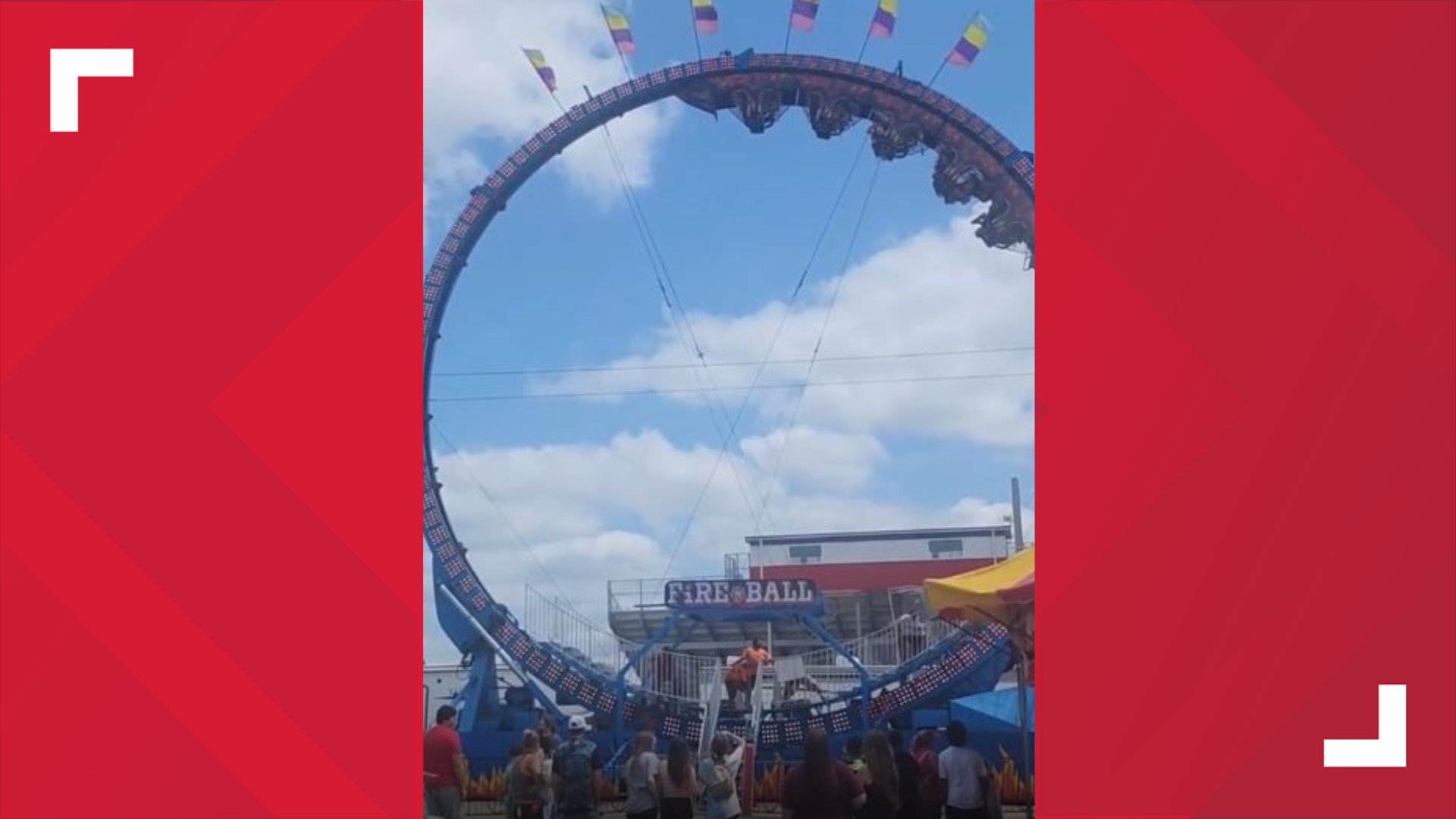 Roller coaster riders in Crandon, Wis., were stuck upside down for