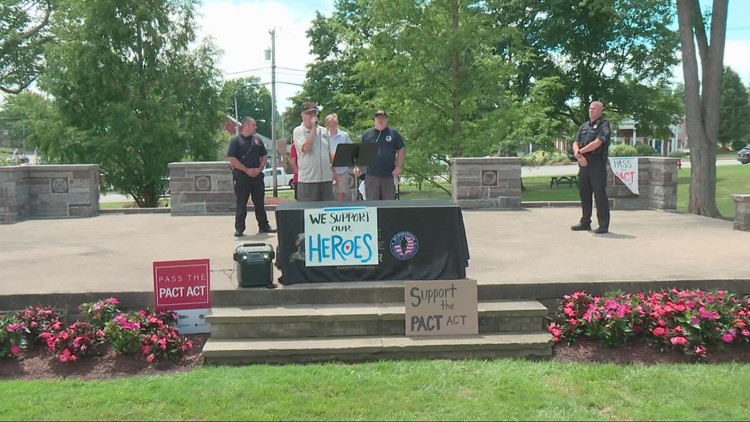 Veterans rally in Twinsburg for PACT Act after legislation blocked by GOP Senators