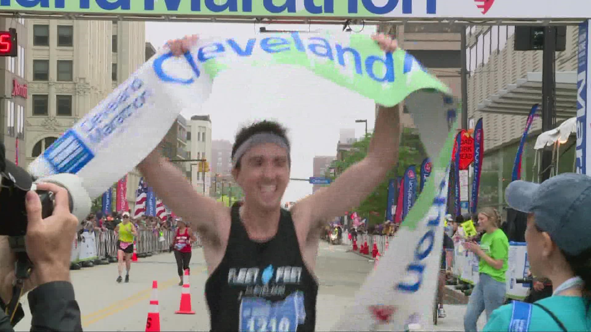 Jeremiah Fitzgerald of Lakewood won the full marathon for a second straight year, while Hudson's Ashton Swinford took home the women's title.