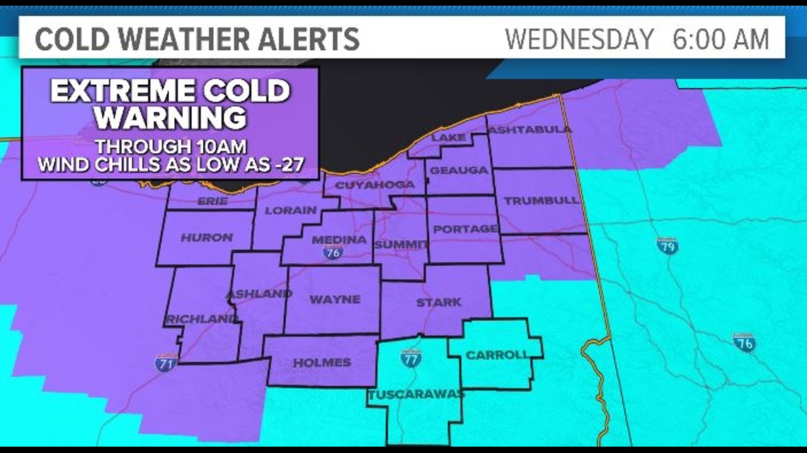 Weather Impact Alert: More snow and frigid temperatures starting | wkyc.com